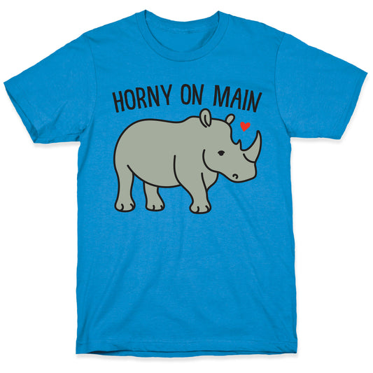 Horny On Main Rhino T-Shirt