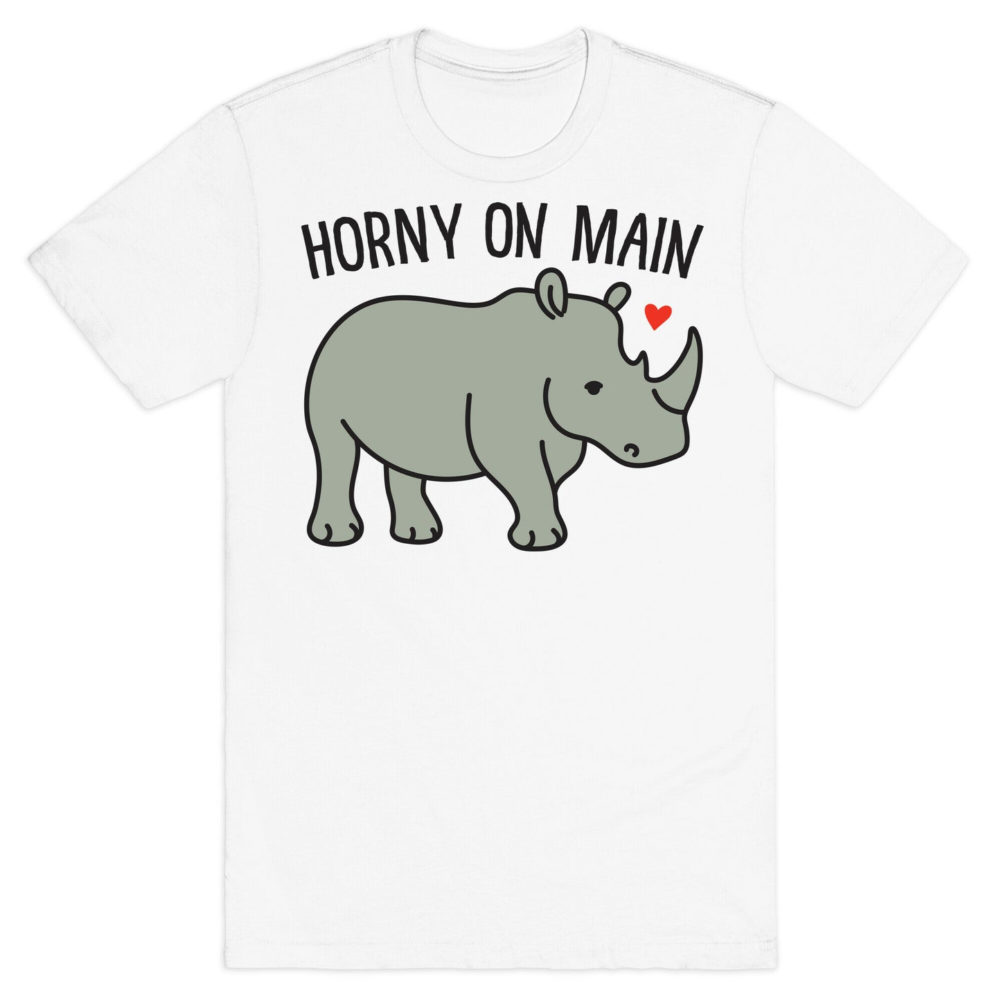 Horny On Main Rhino T-Shirt