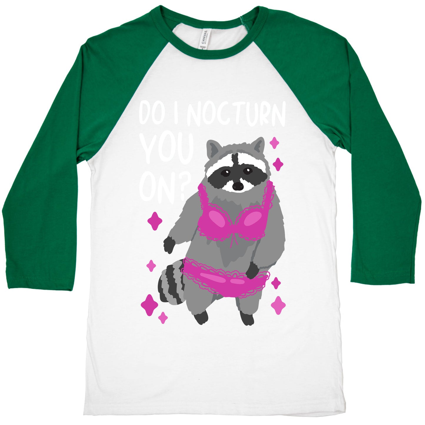 Do I Nocturn You On? Raccoon Baseball Tee