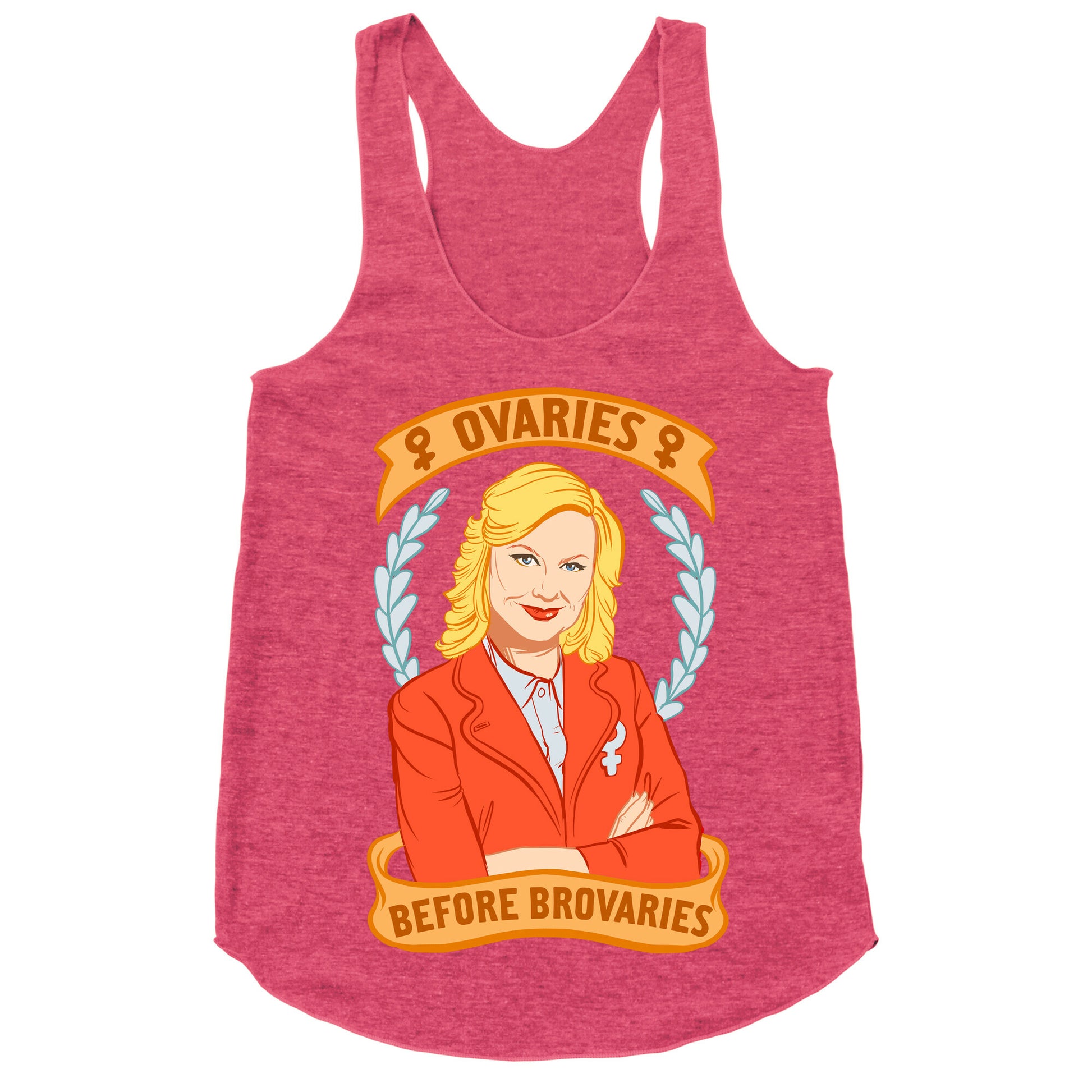 Ovaries Before Brovaries Racerback Tank