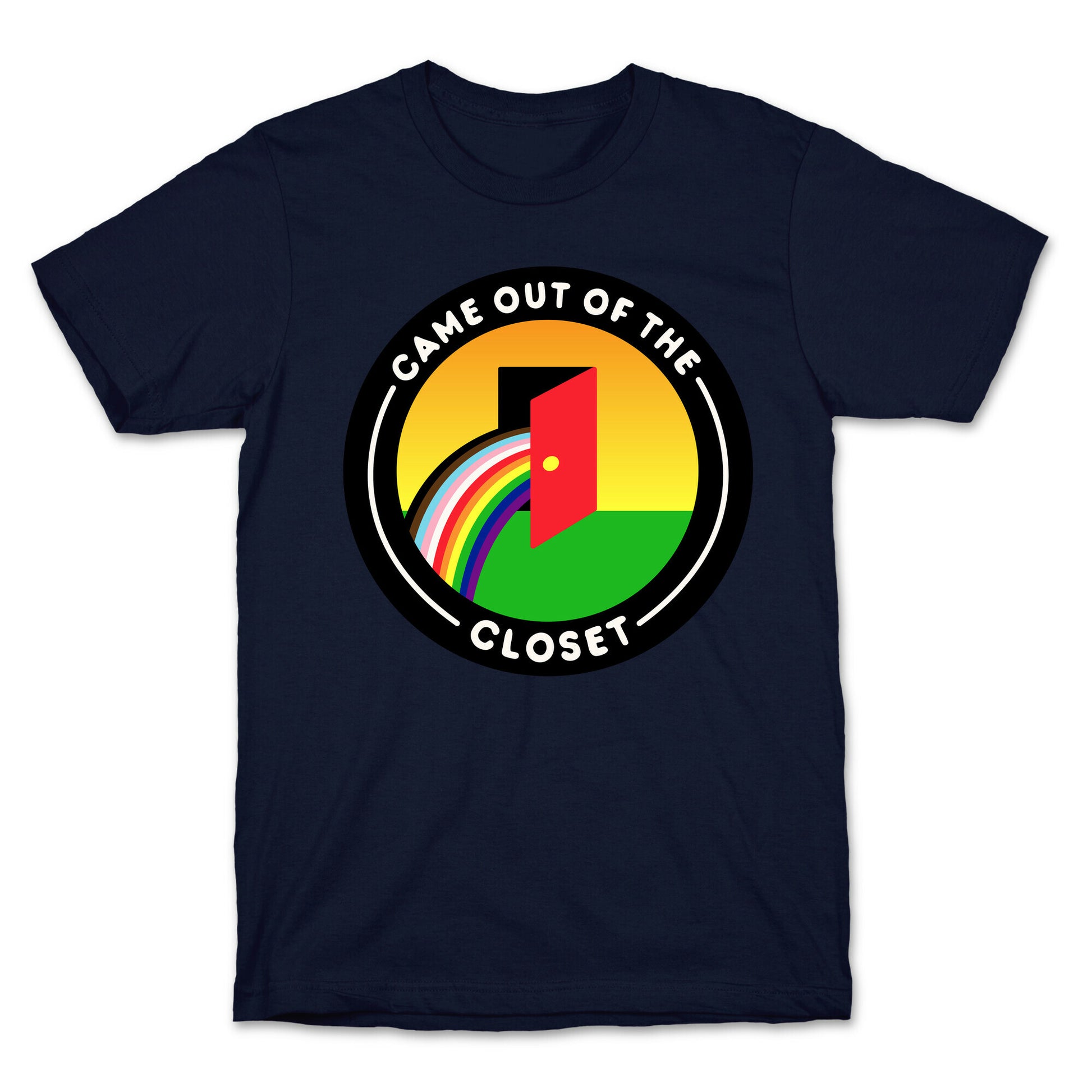 Came Out of The Closet Patch White Print T-Shirt