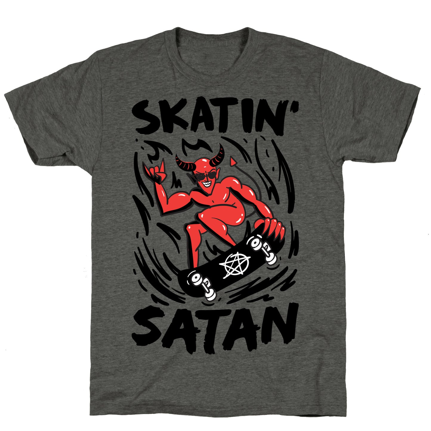 Skatin' Satan Unisex Triblend Tee