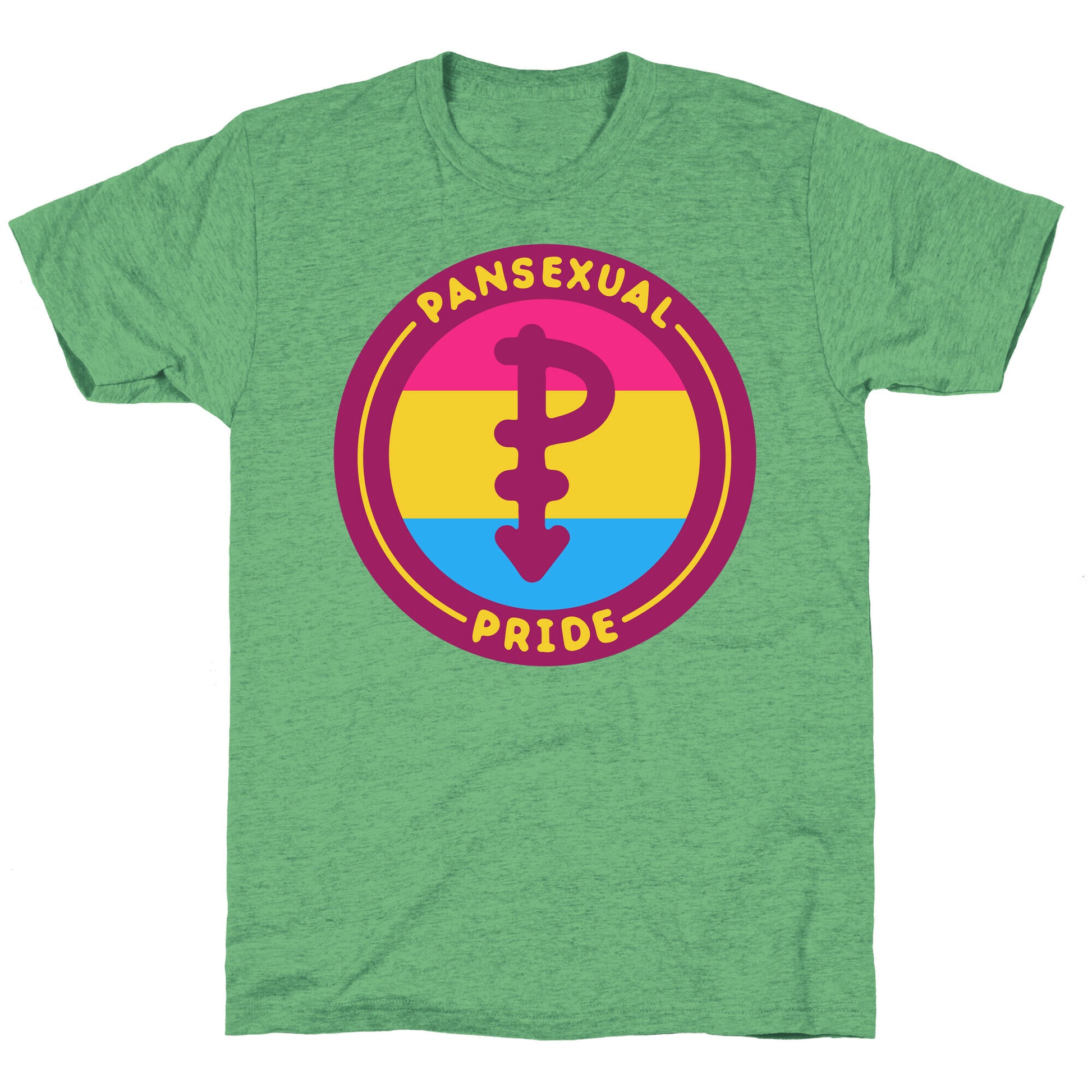 Pansexual Pride Patch Unisex Triblend Tee