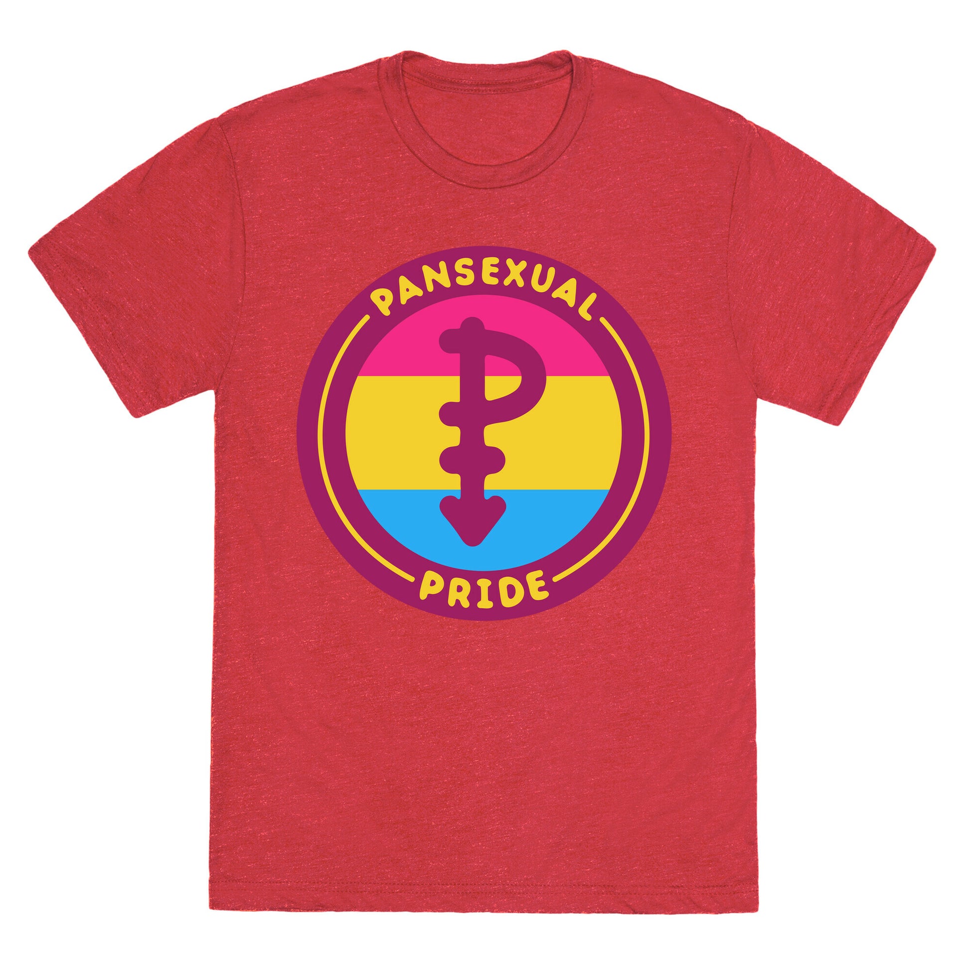 Pansexual Pride Patch Unisex Triblend Tee