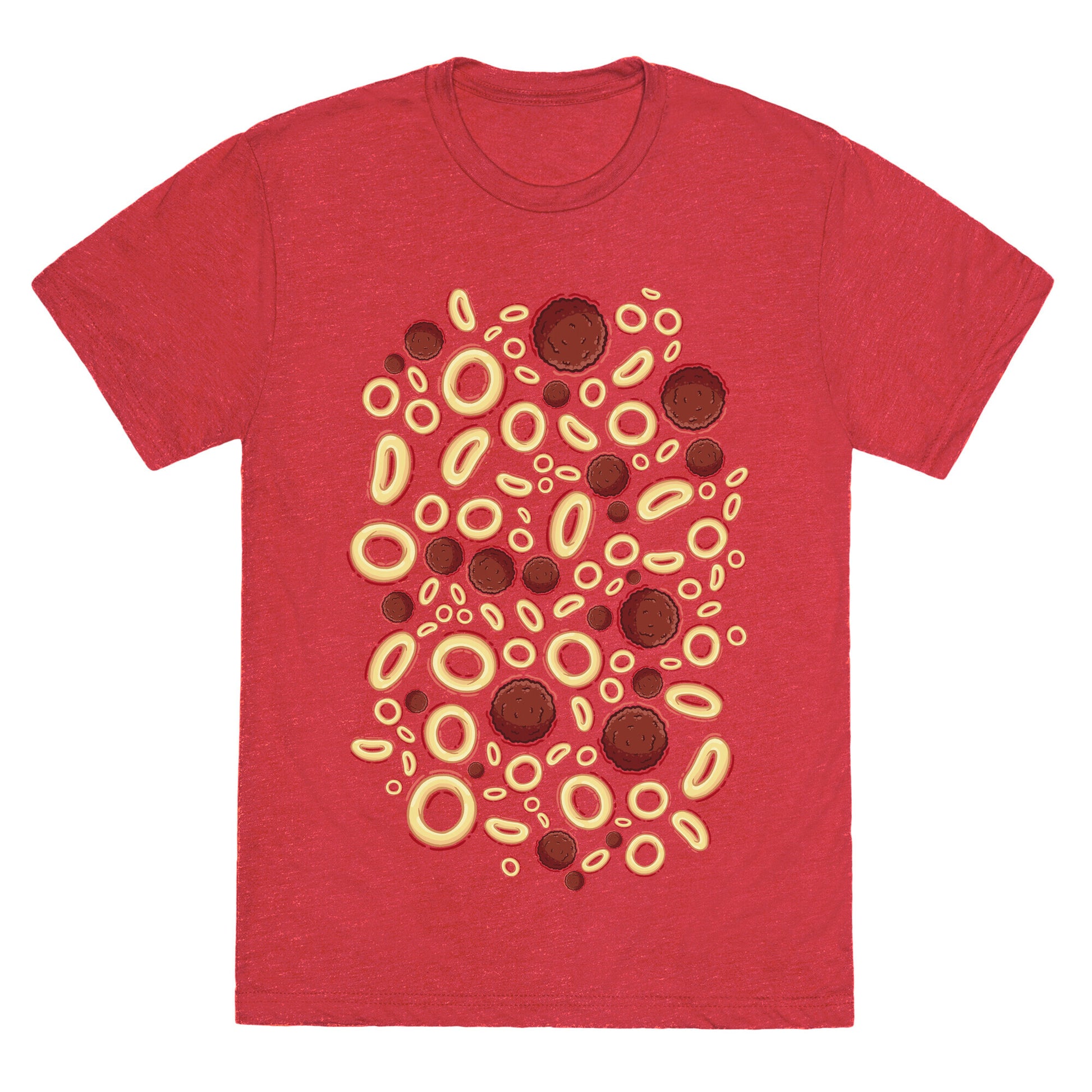 Spaghettios With Meatballs Pattern Unisex Triblend Tee