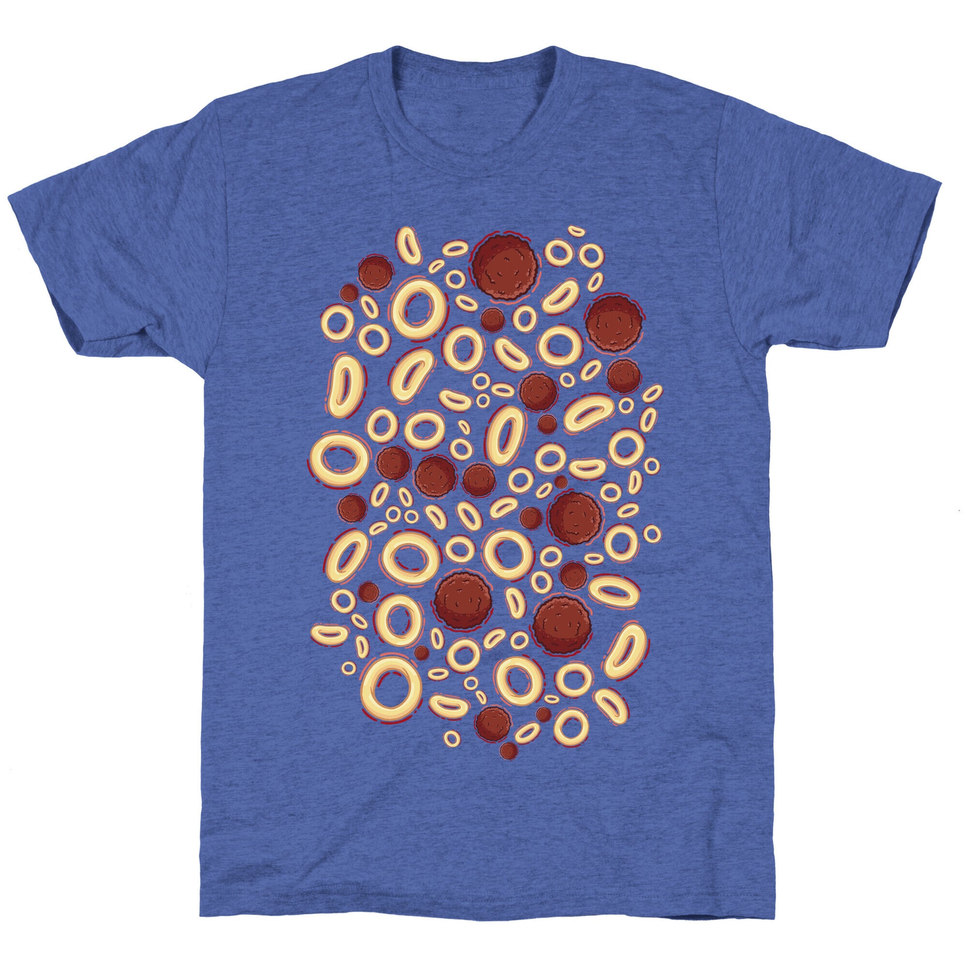 Spaghettios With Meatballs Pattern Unisex Triblend Tee