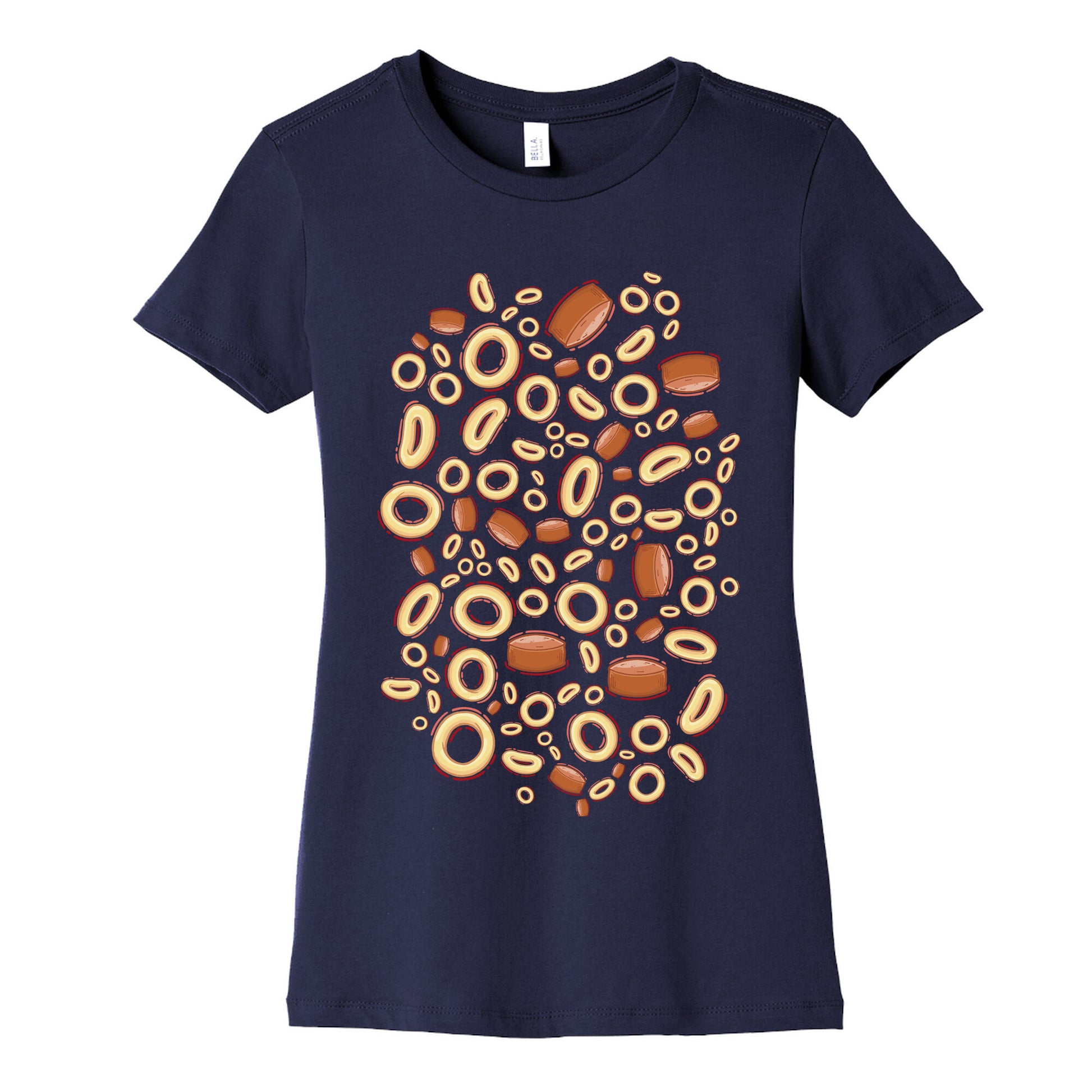 Spaghettios With Franks Pattern Women's Cotton Tee