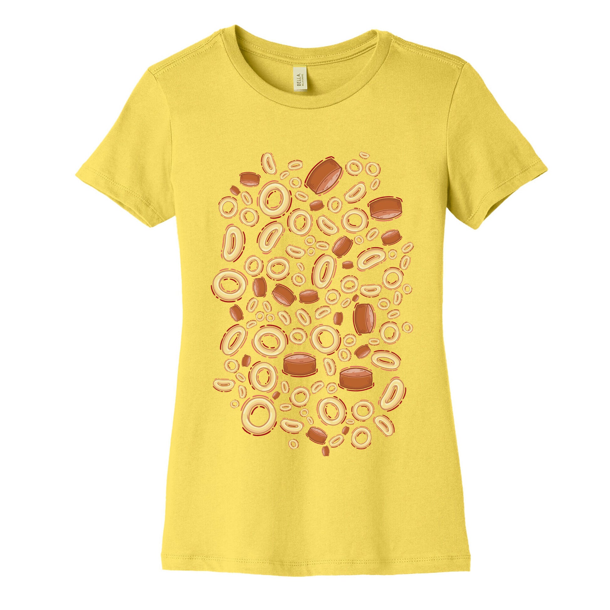 Spaghettios With Franks Pattern Women's Cotton Tee