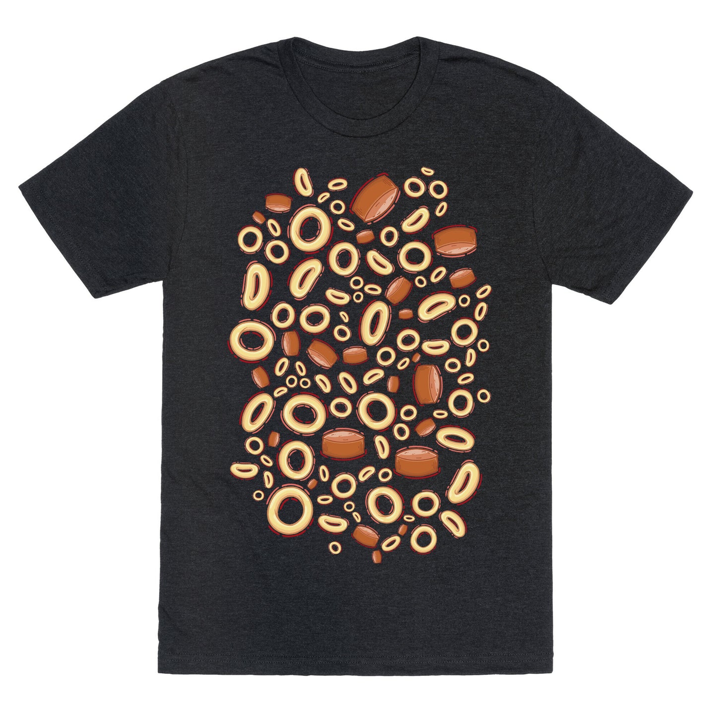 Spaghettios With Franks Pattern Unisex Triblend Tee
