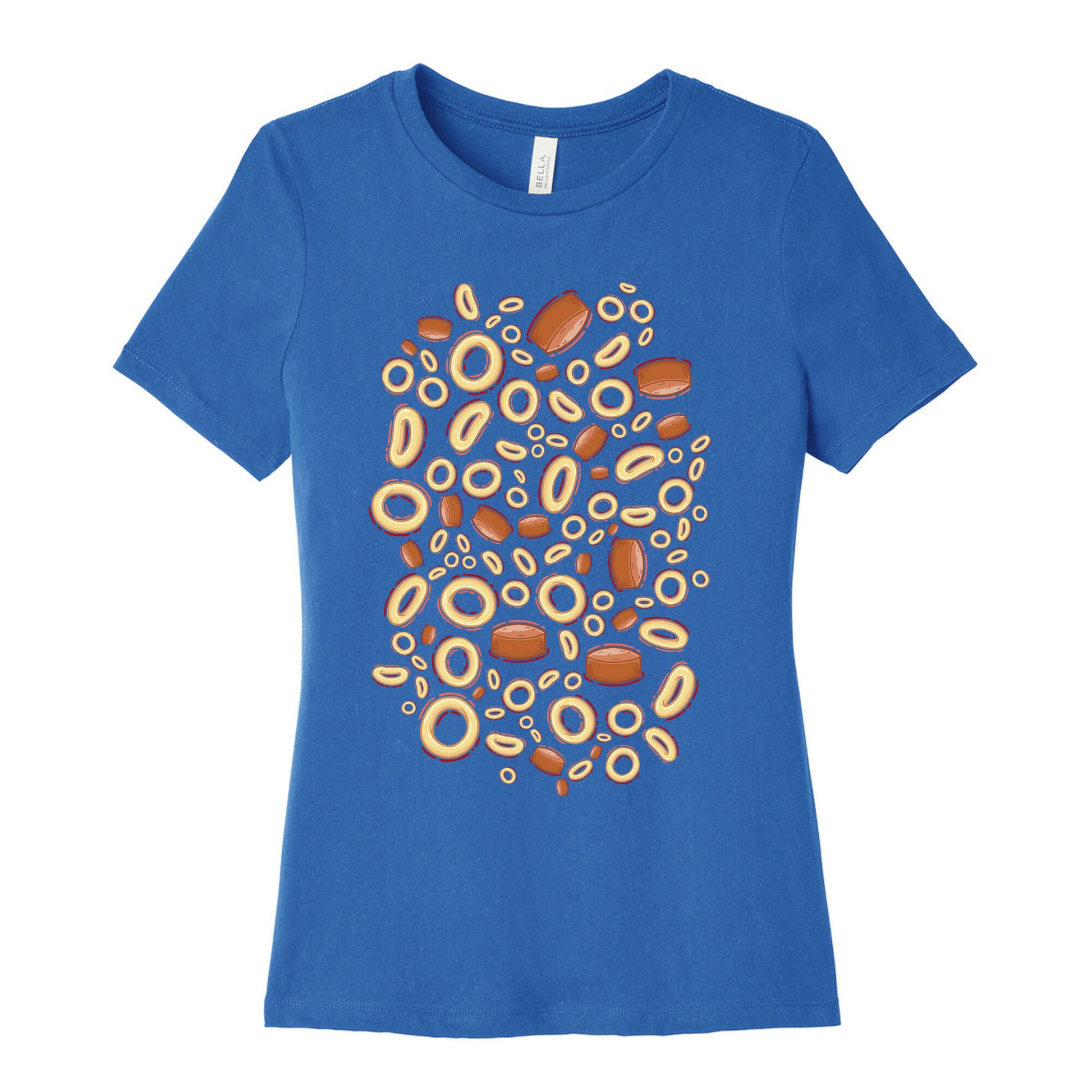 Spaghettios With Franks Pattern Women's Cotton Tee