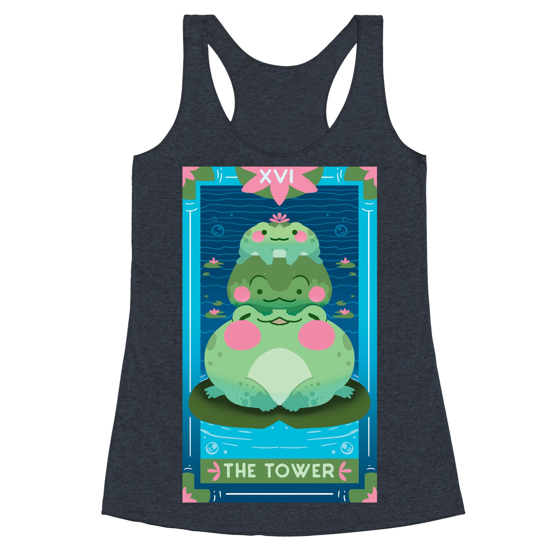 The Tower of Frogs Racerback Tank