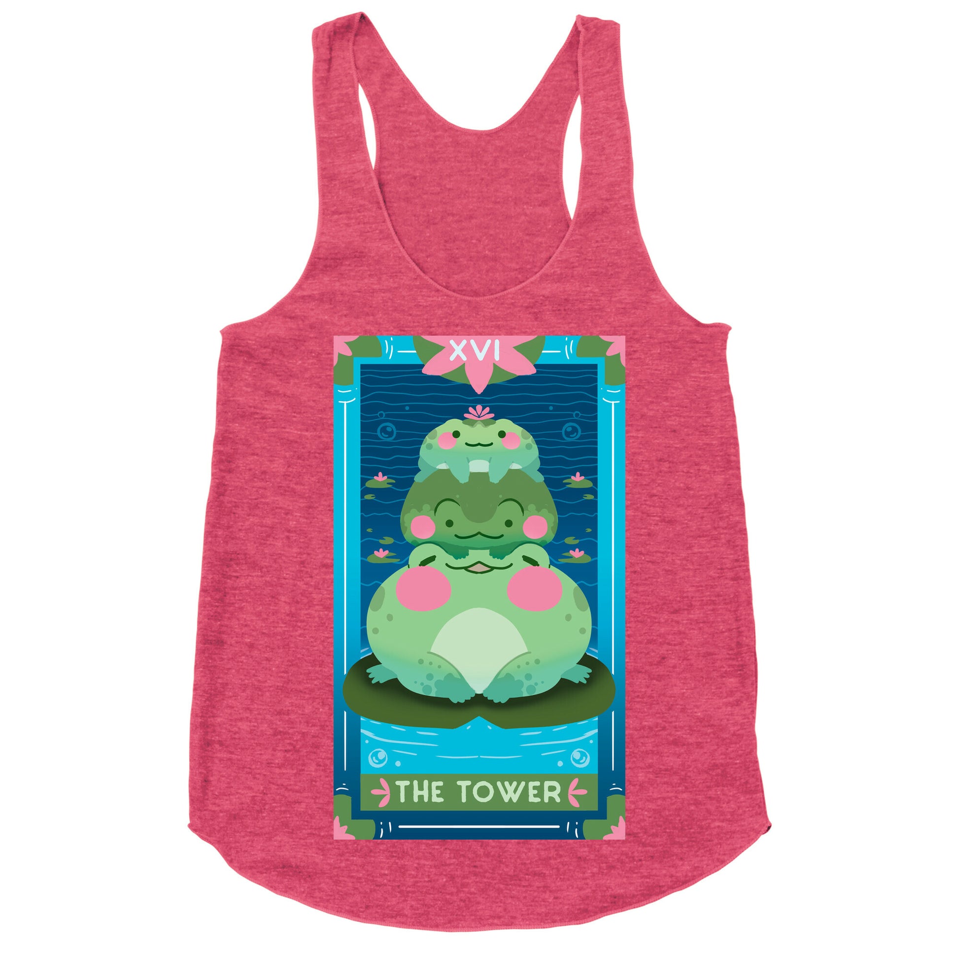The Tower of Frogs Racerback Tank