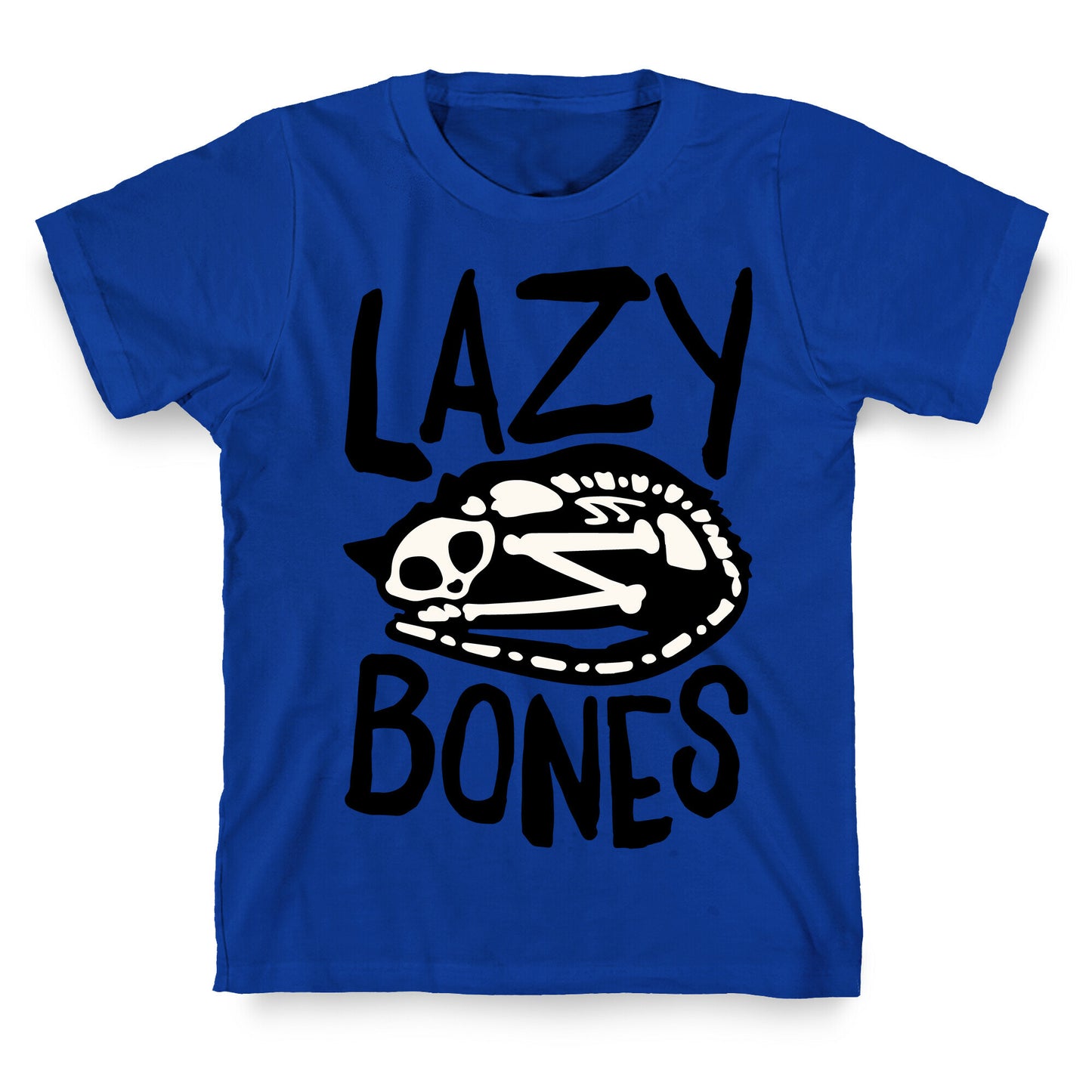 Lazy Bones Cat Skeleton T-Shirt