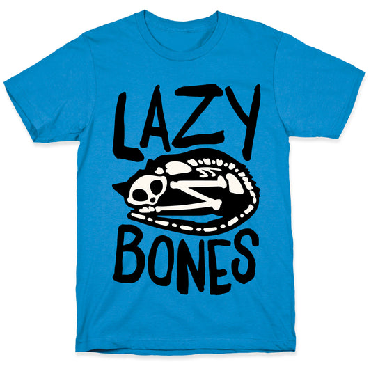 Lazy Bones Cat Skeleton T-Shirt