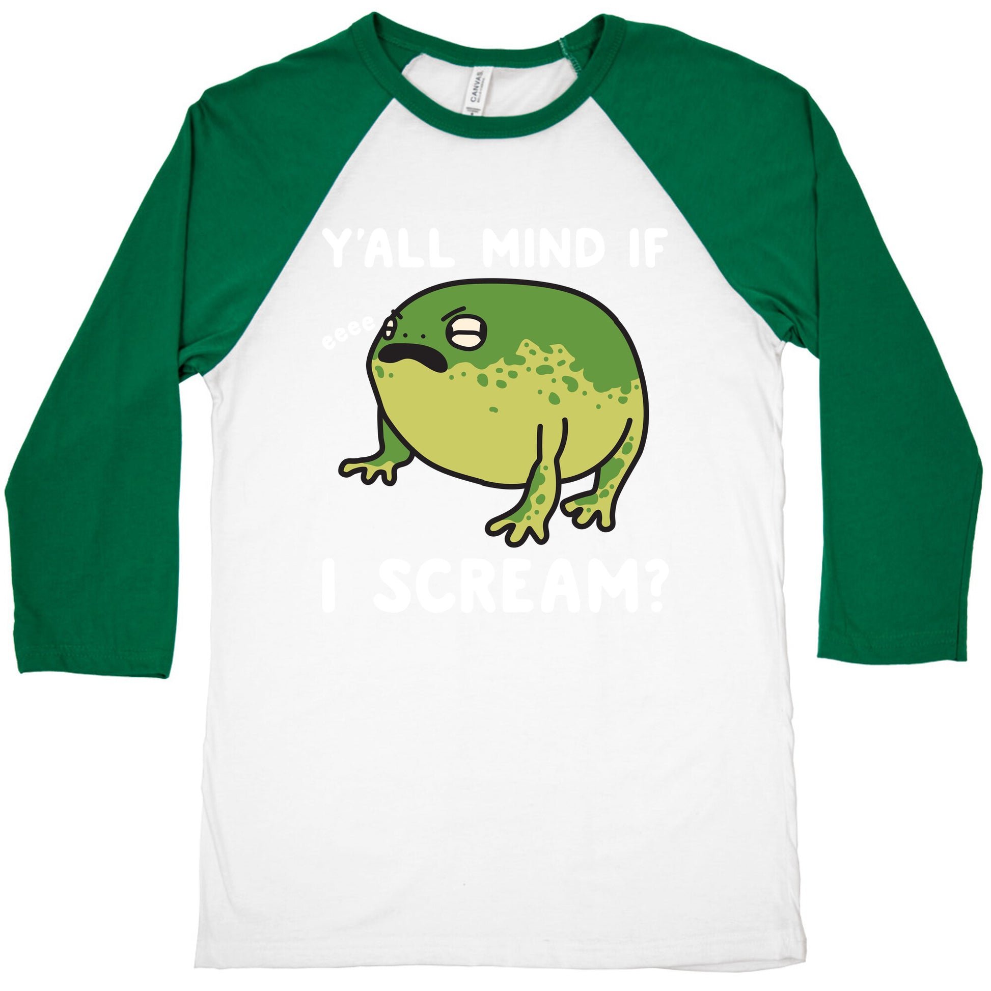 Y'all Mind If I Scream? Frog Baseball Tee