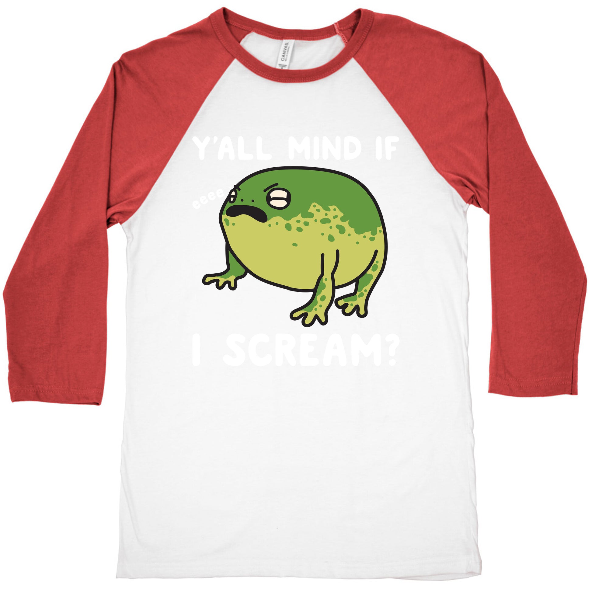 Y'all Mind If I Scream? Frog Baseball Tee