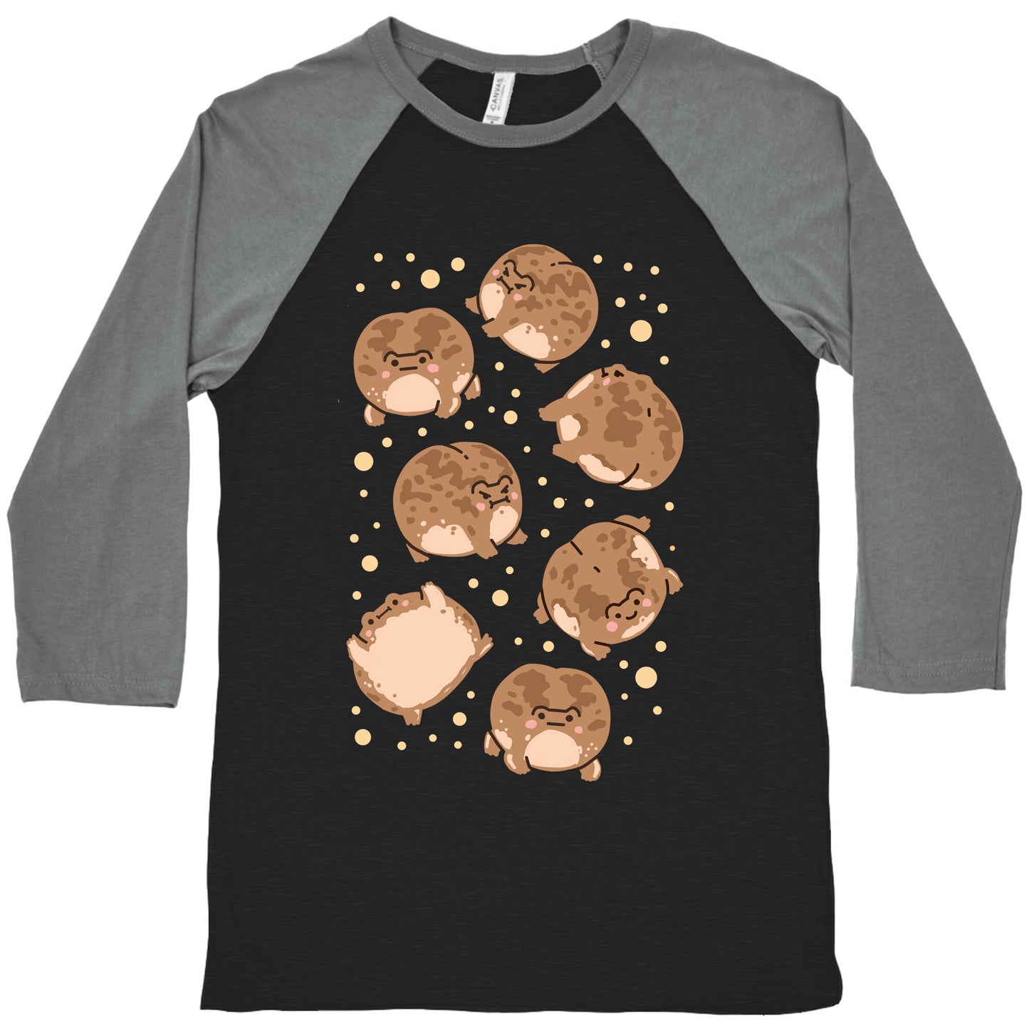 Desert Rain Frog Pattern Baseball Tee