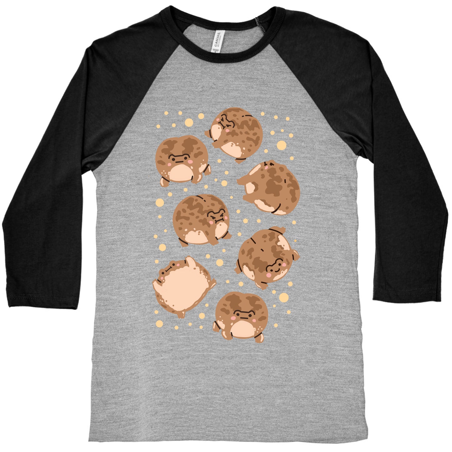 Desert Rain Frog Pattern Baseball Tee