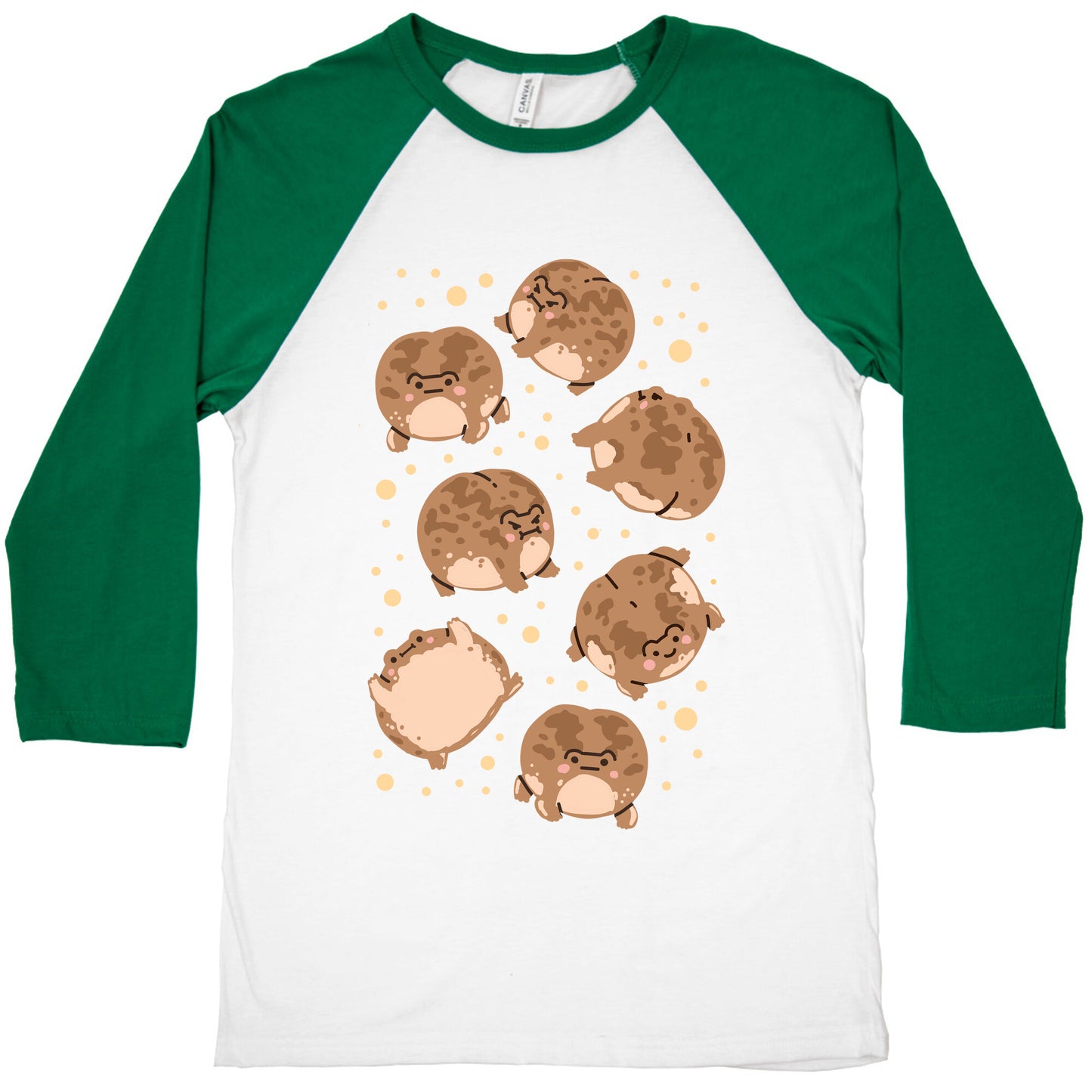 Desert Rain Frog Pattern Baseball Tee