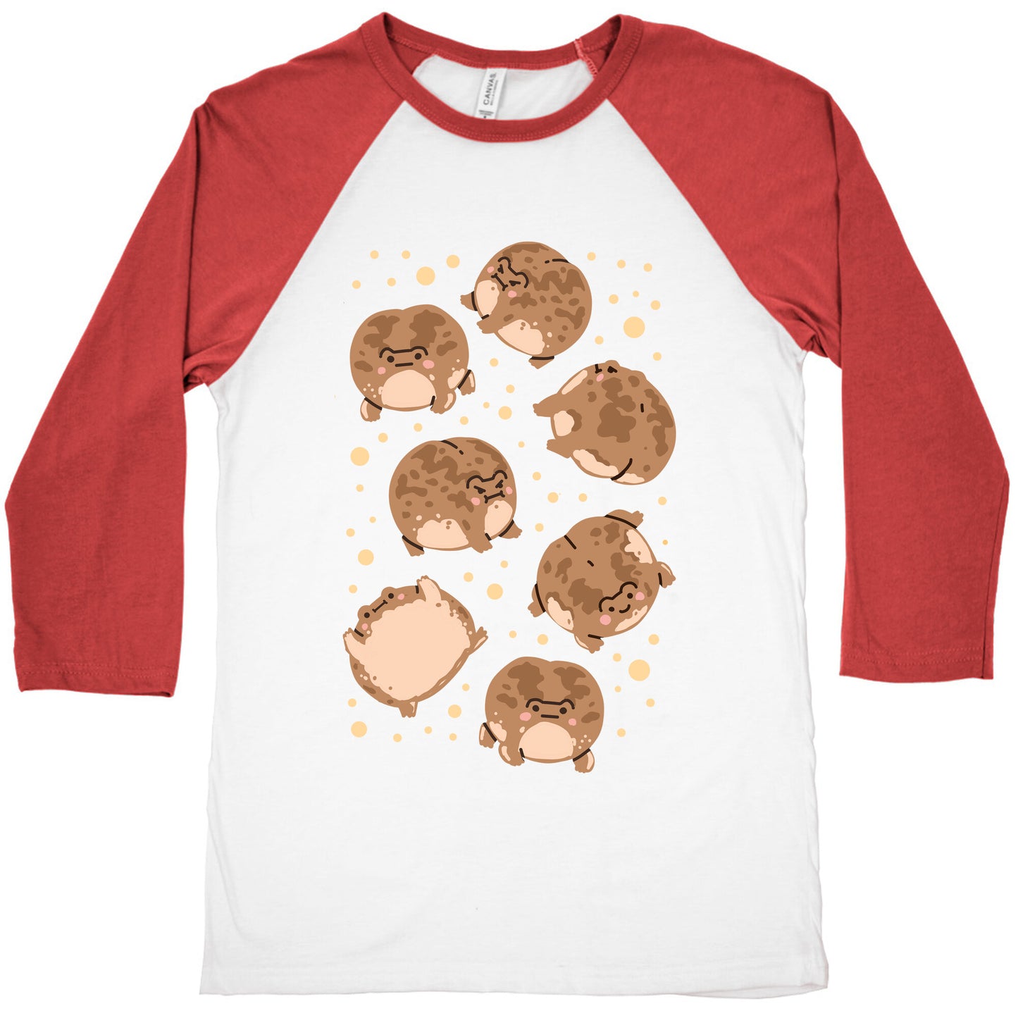 Desert Rain Frog Pattern Baseball Tee