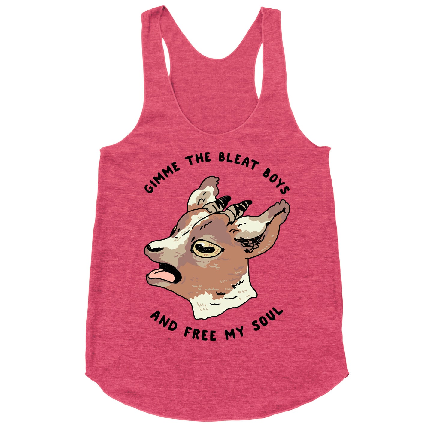 Gimme The Bleat Boys Racerback Tank