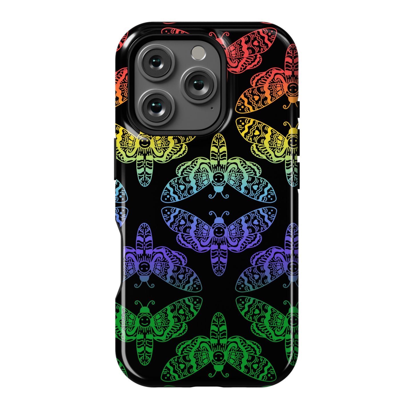 Rainbow Moth Pattern Phone Case