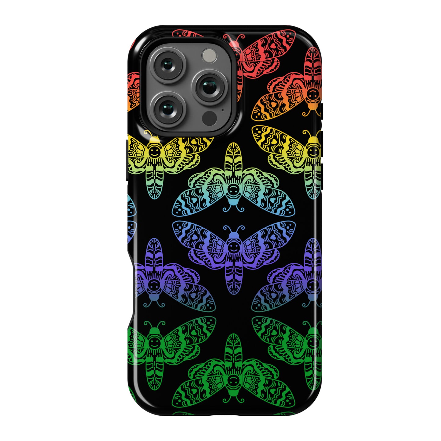 Rainbow Moth Pattern Phone Case