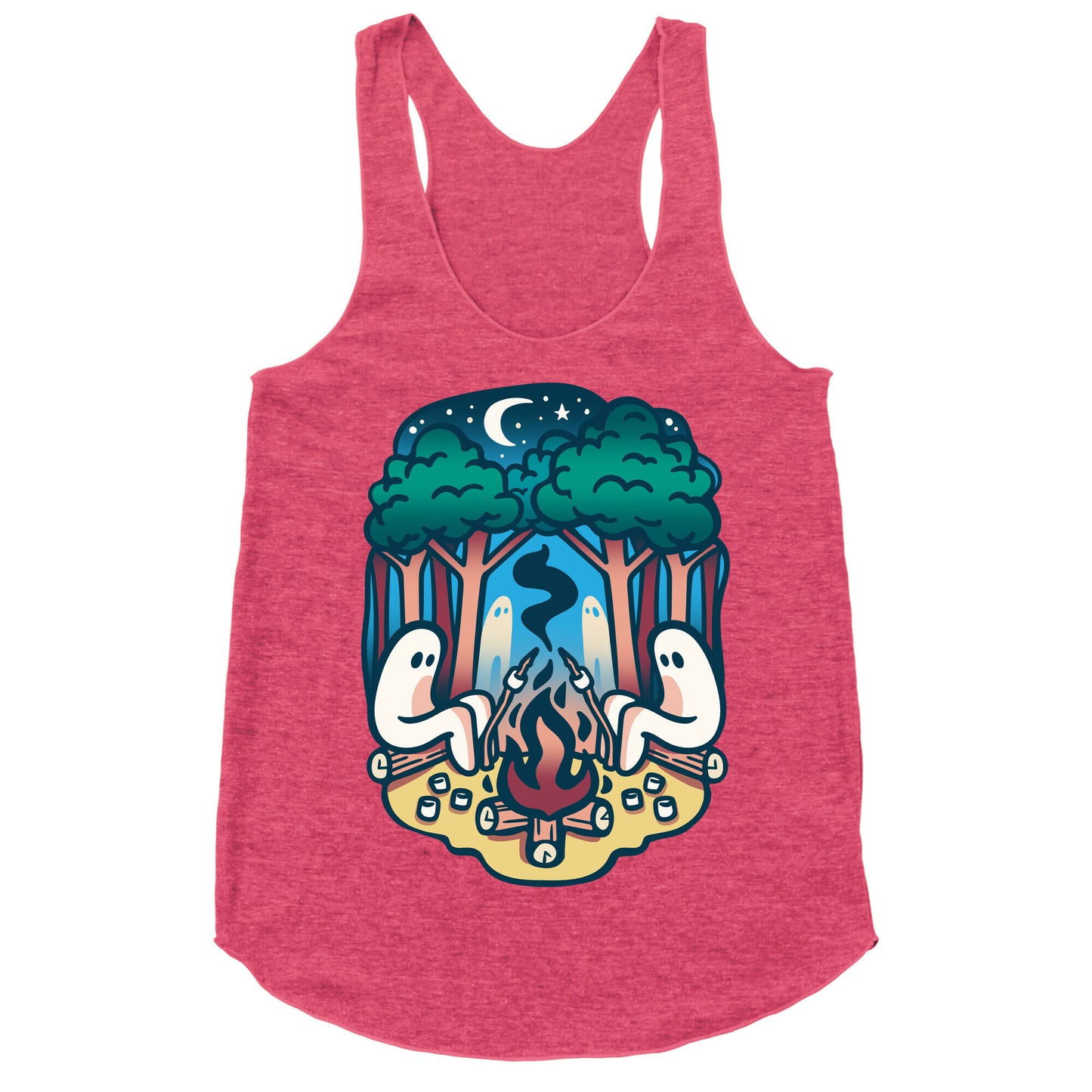 Fresno Night Roasters White Print Racerback Tank