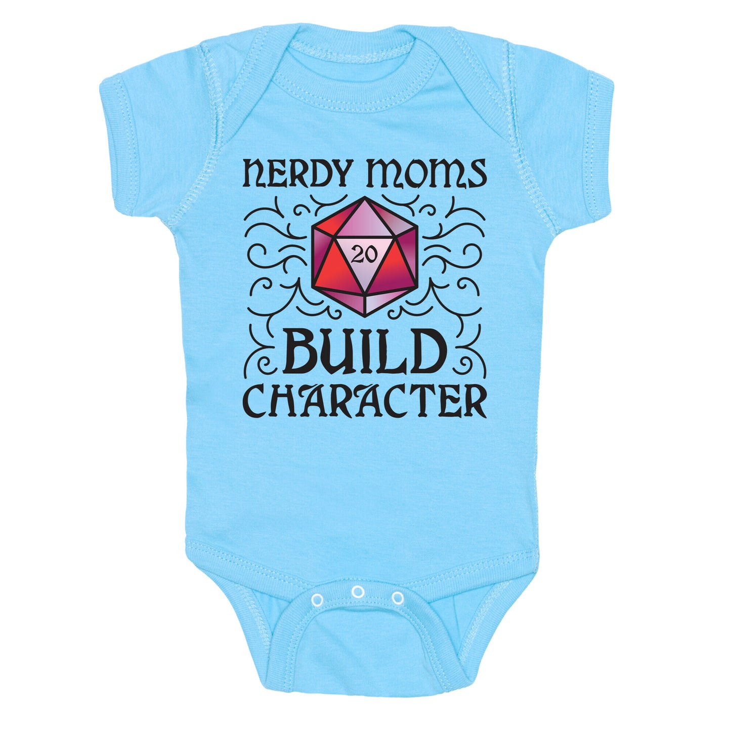 Nerdy Moms Build Character Baby One Piece