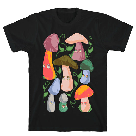 Kawaii Cottage Mushrooms T-Shirt