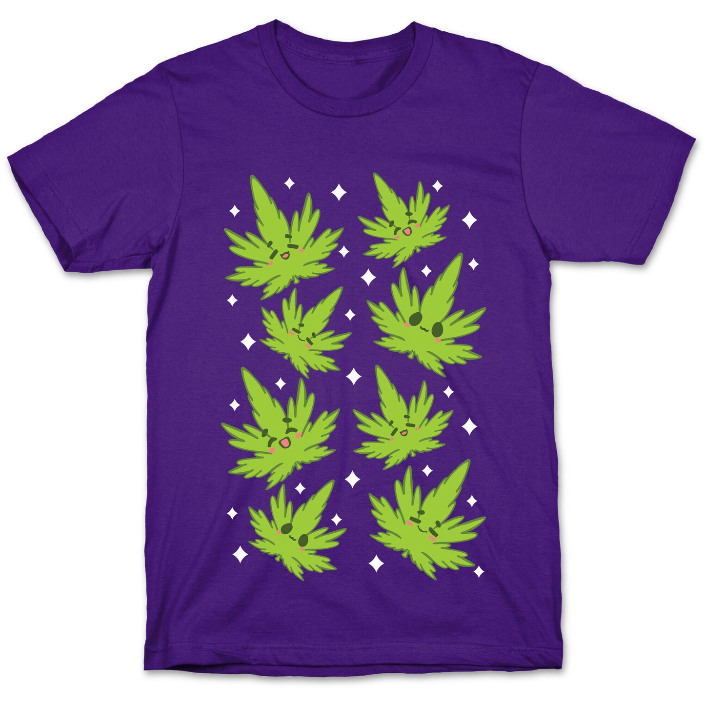 Kawaii Weed Leaves T-Shirt