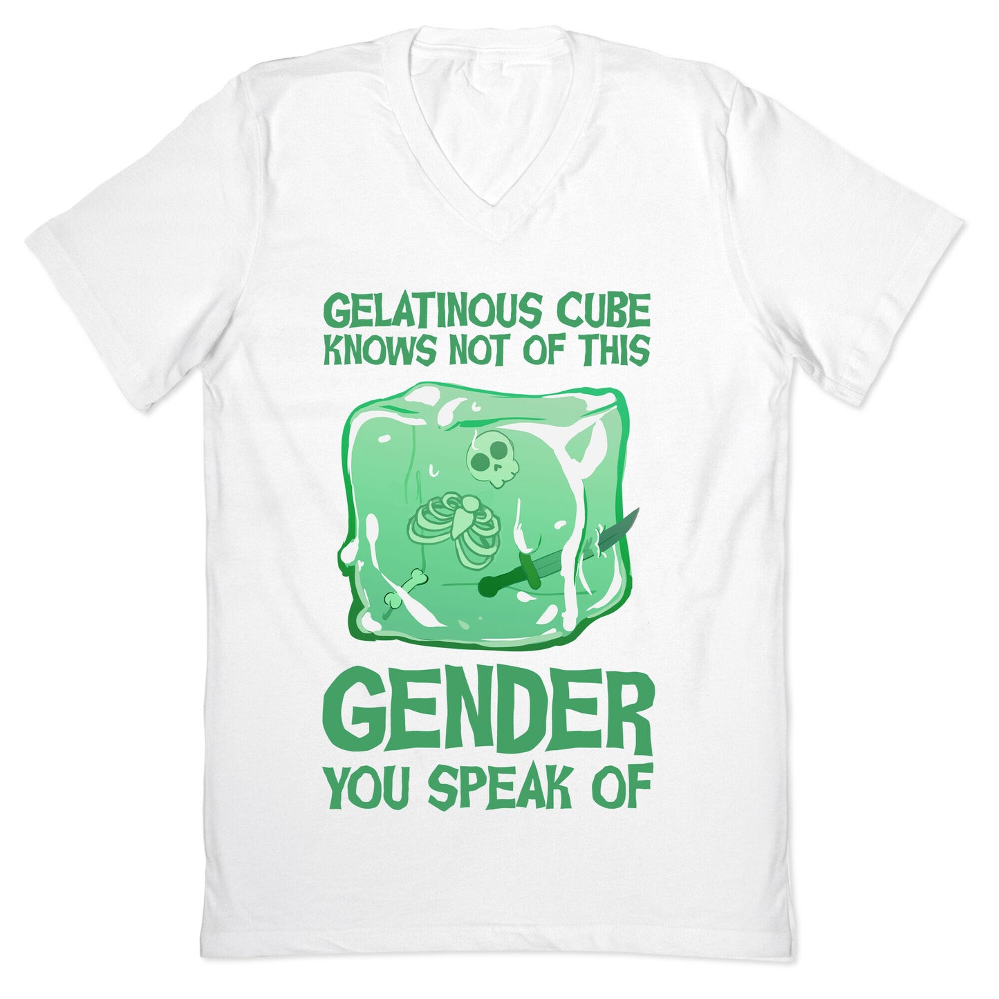 Gelatinous Cube Knows Not Of This Gender You Speak Of V-Neck