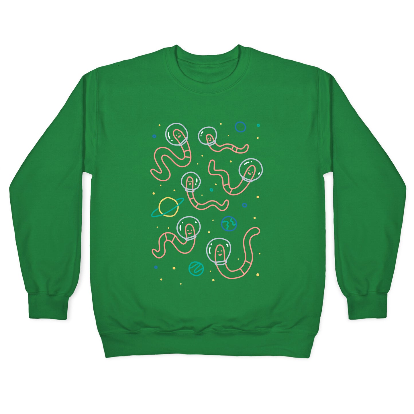 Worms In Space Crewneck Sweatshirt