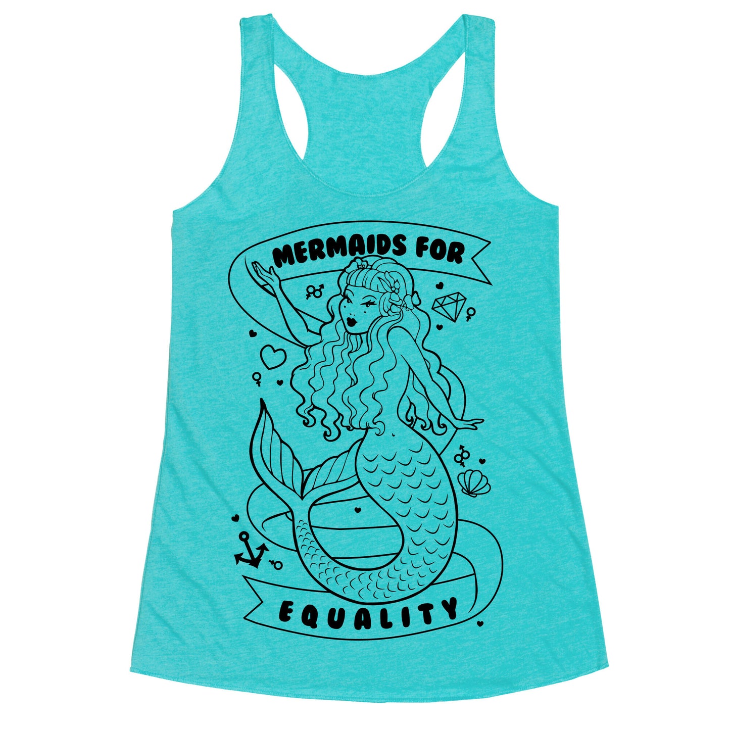 Mermaids For Equality Racerback Tank