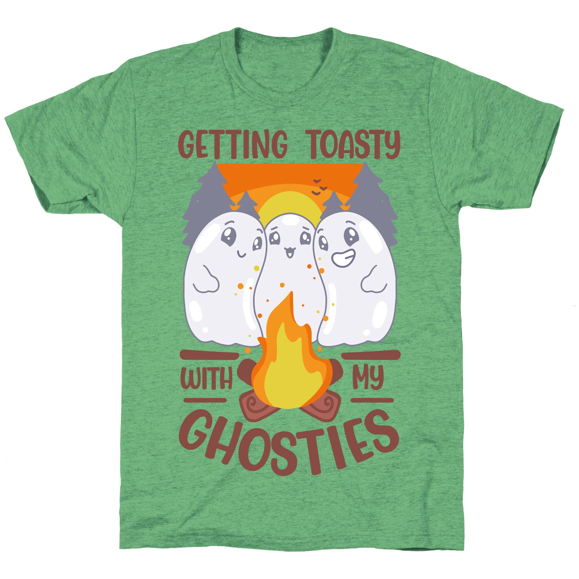 Getting Toasty With My Ghosties  Unisex Triblend Tee