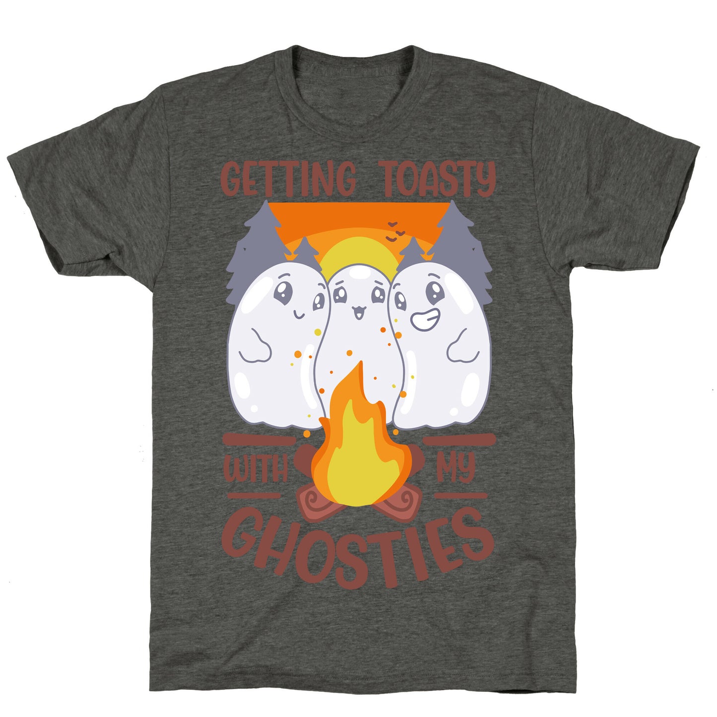 Getting Toasty With My Ghosties Unisex Triblend Tee