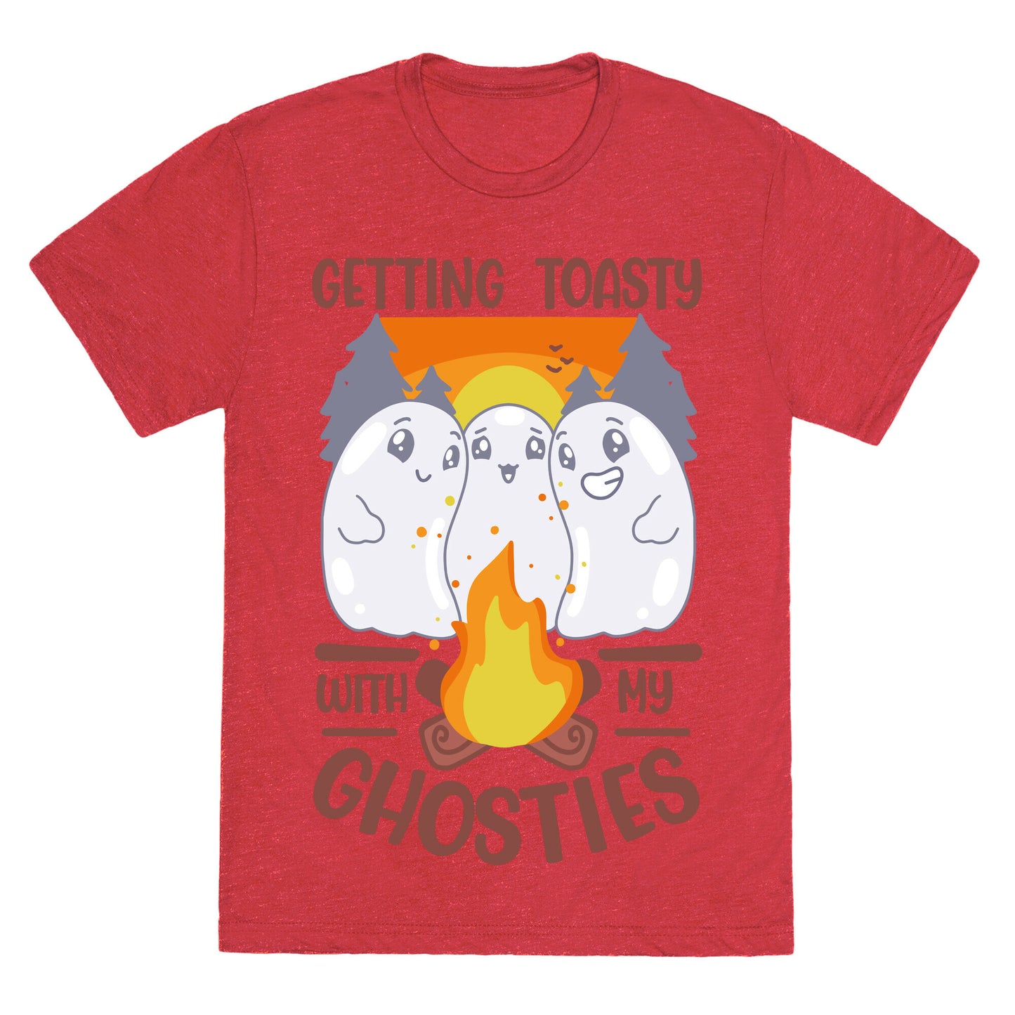 Getting Toasty With My Ghosties Unisex Triblend Tee