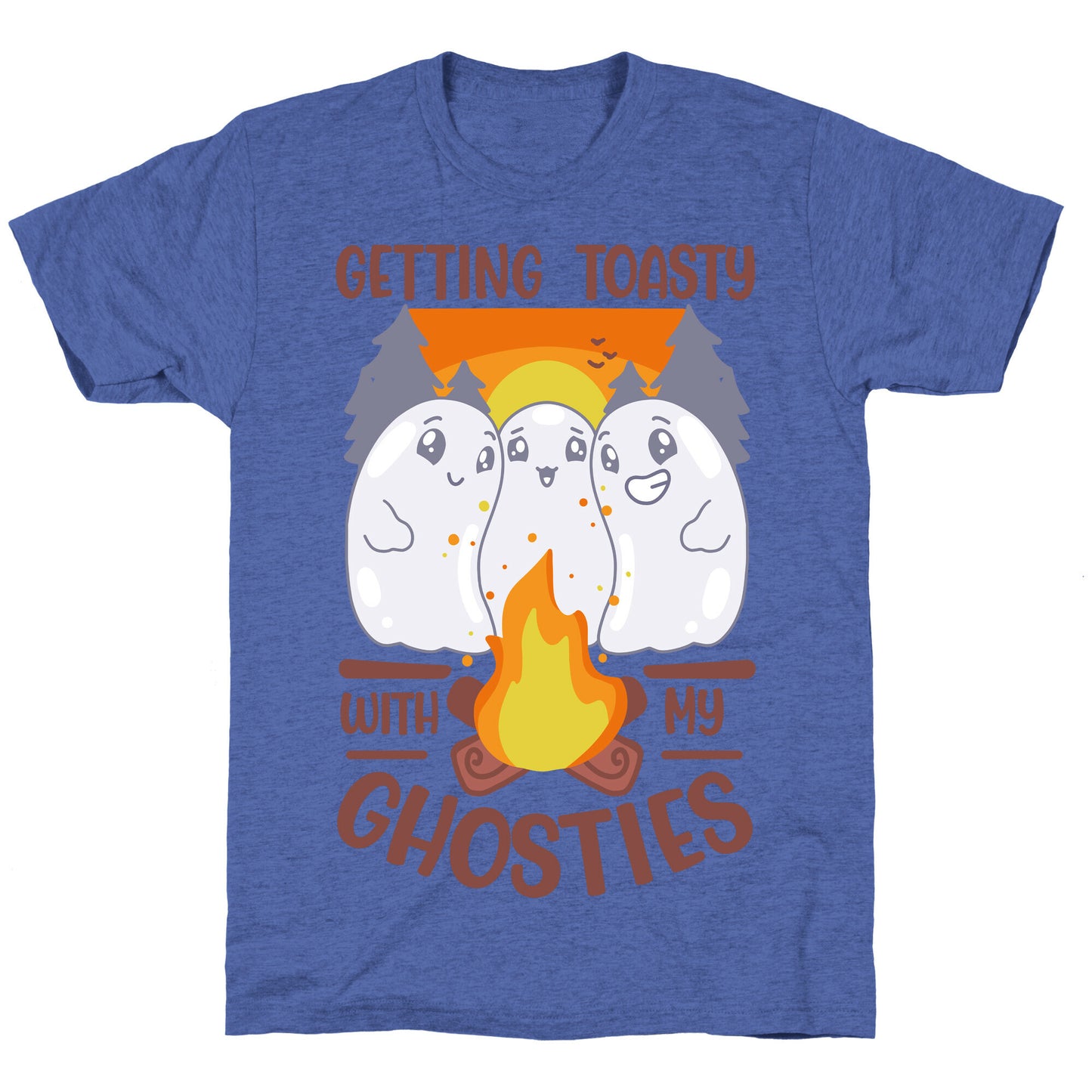 Getting Toasty With My Ghosties Unisex Triblend Tee