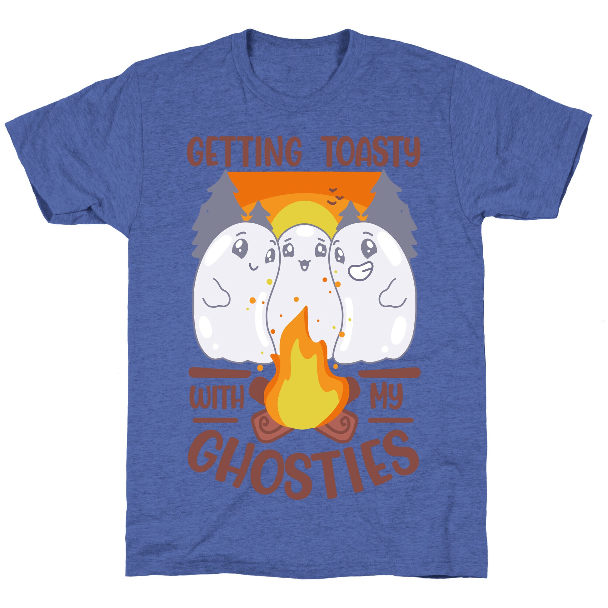 Getting Toasty With My Ghosties  Unisex Triblend Tee