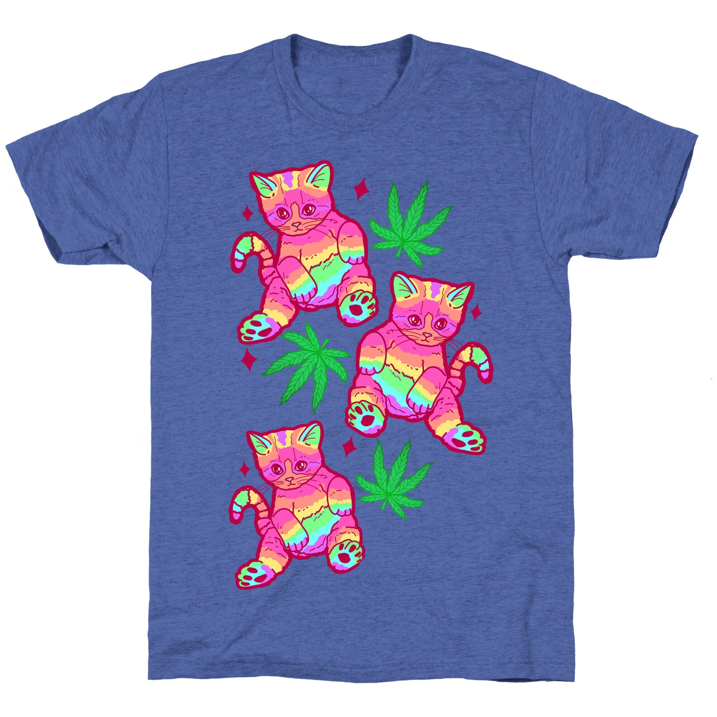 Rainbow Weed Kitty Unisex Triblend Tee