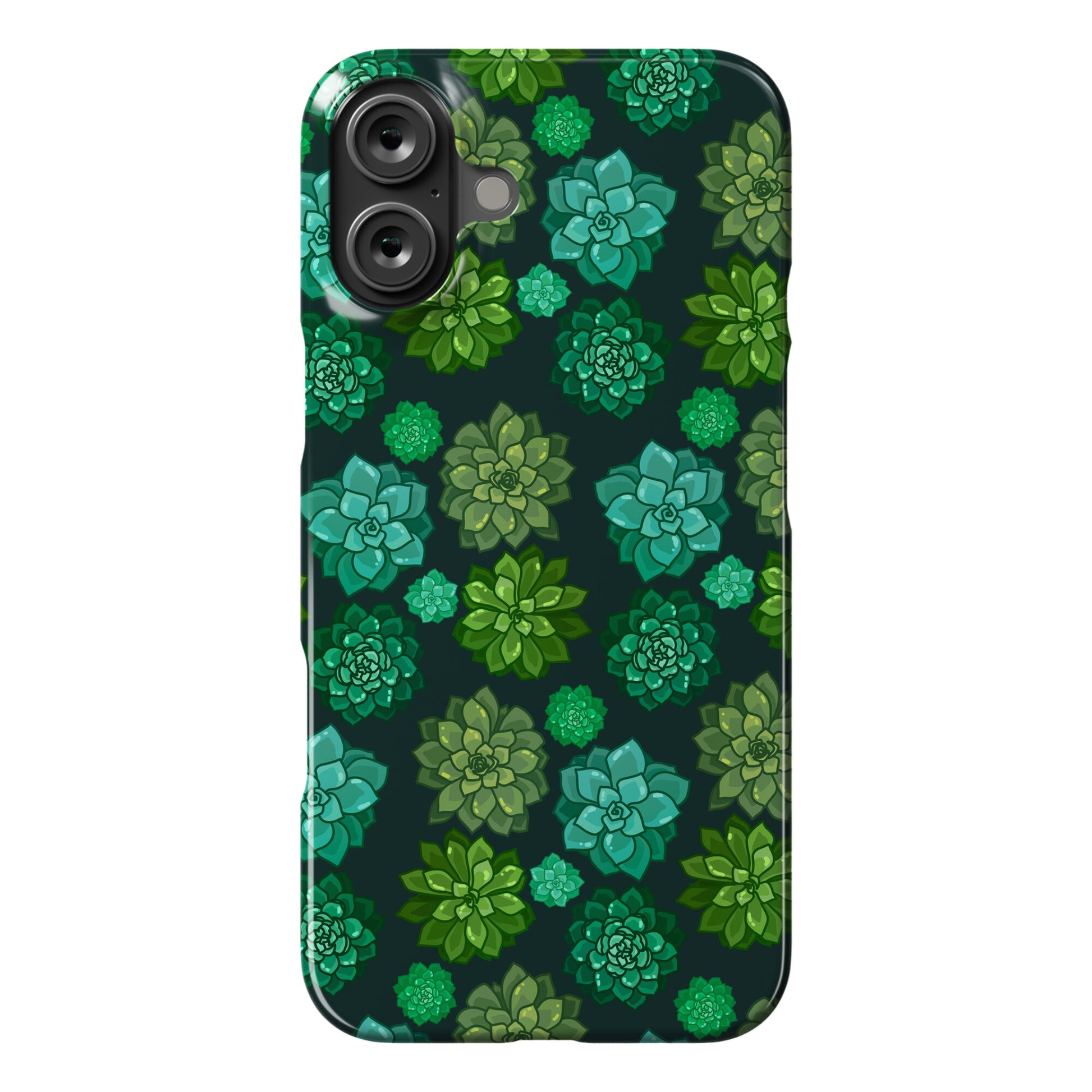 Green Succulent Pattern Phone Case