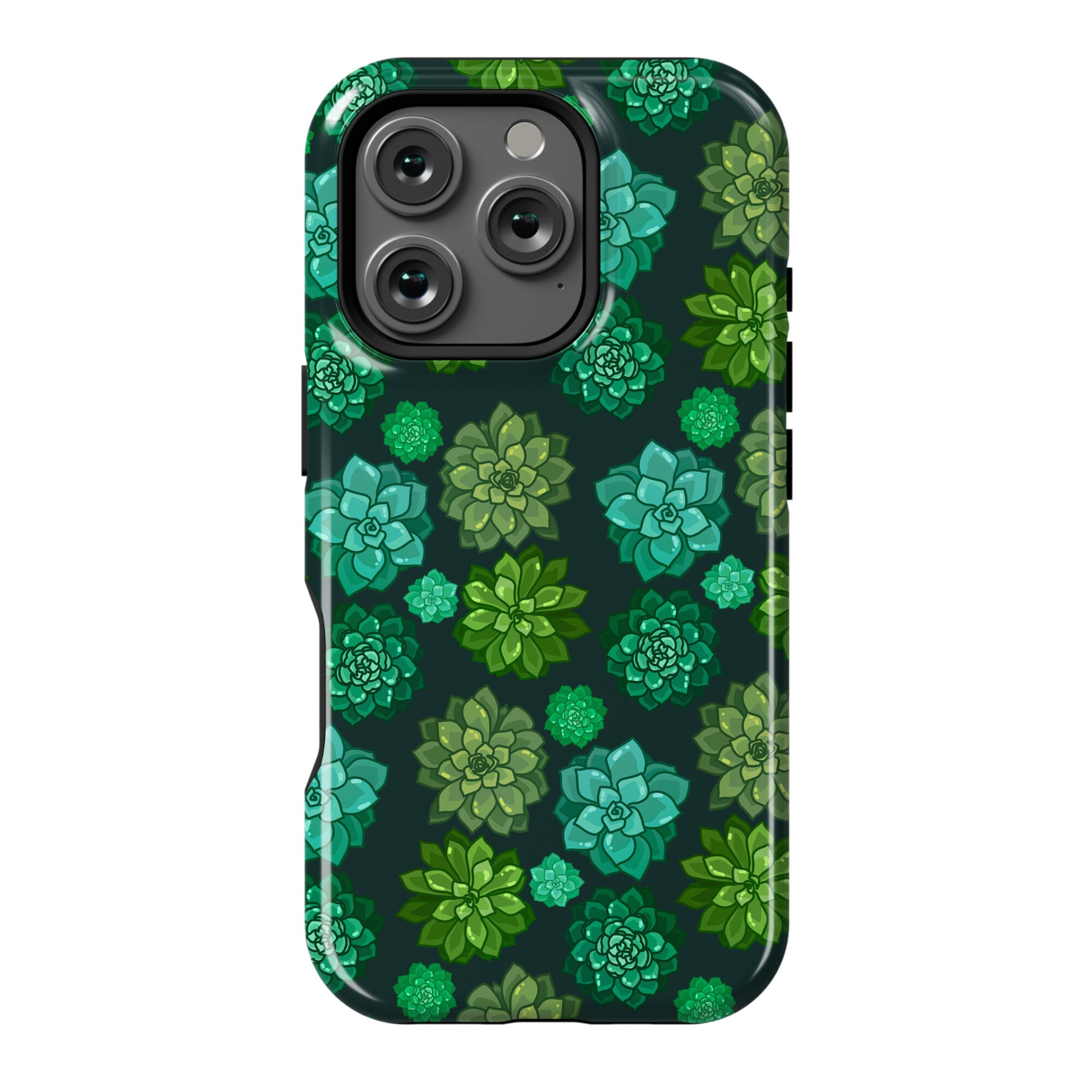 Green Succulent Pattern Phone Case