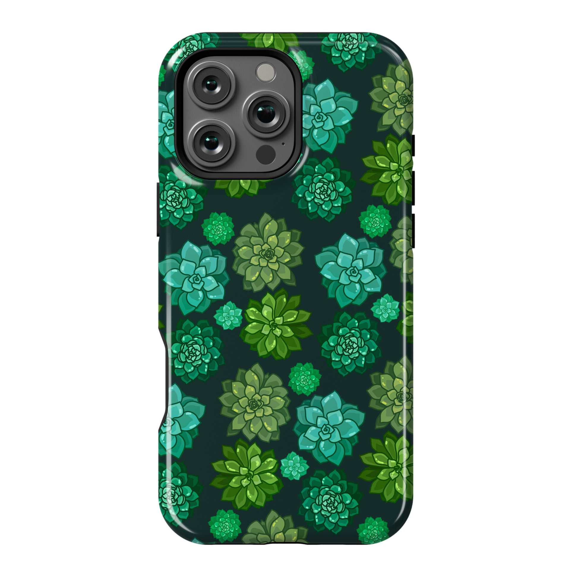 Green Succulent Pattern Phone Case