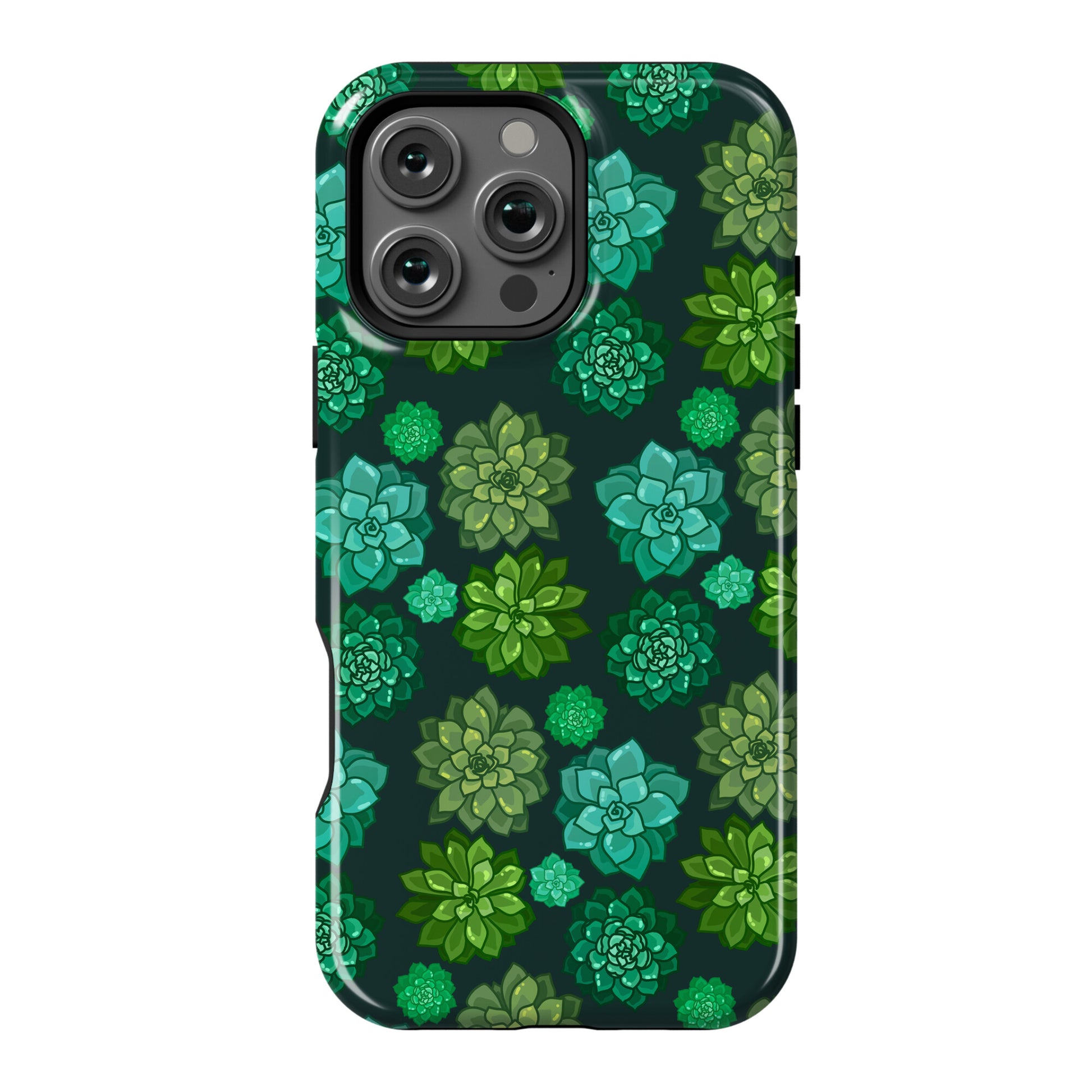 Green Succulent Pattern Phone Case