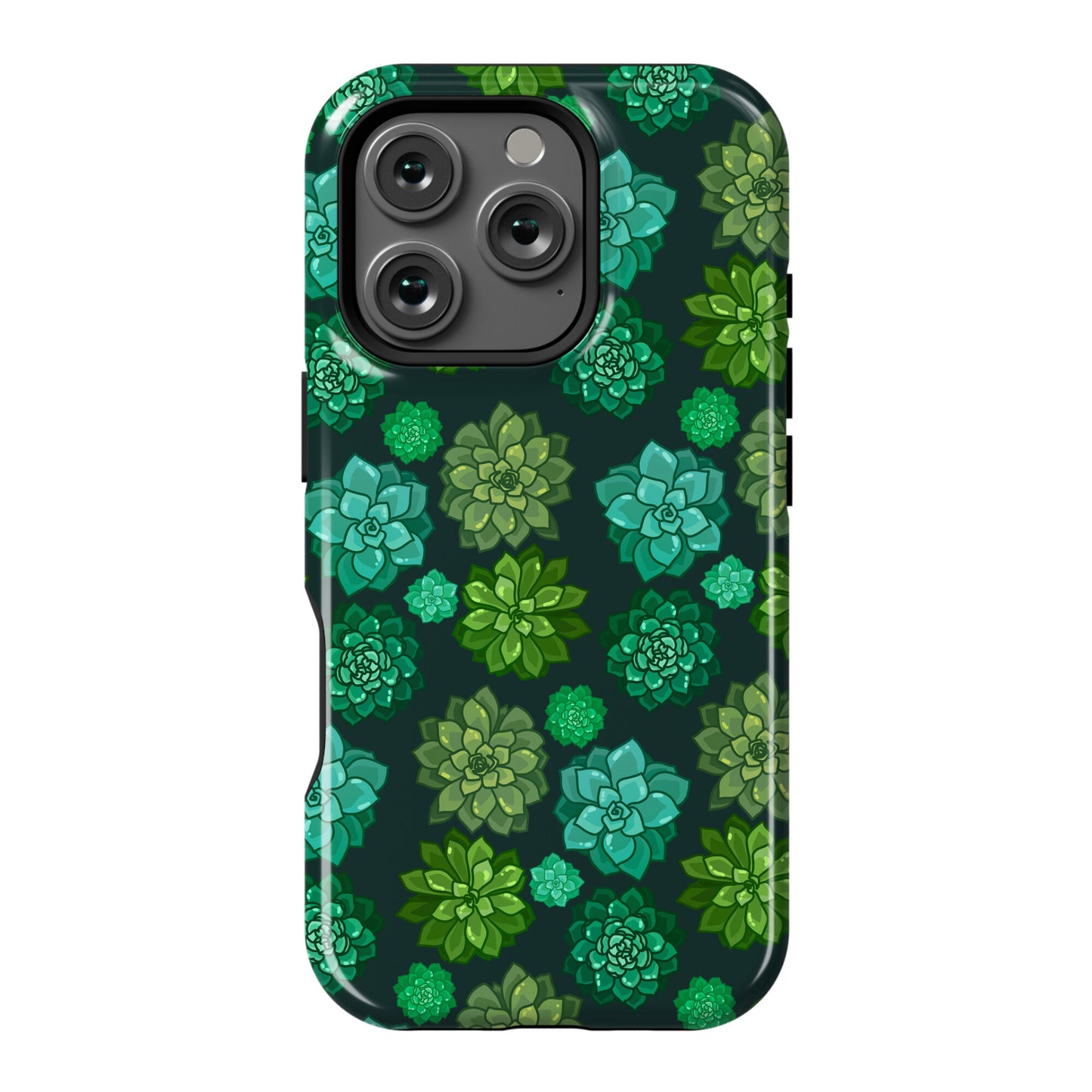 Green Succulent Pattern Phone Case
