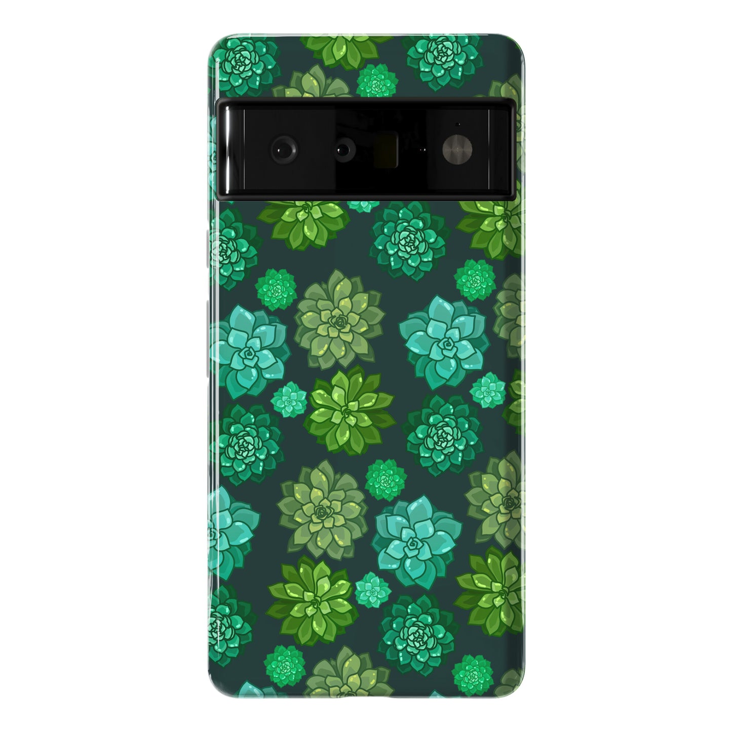Green Succulent Pattern Phone Case