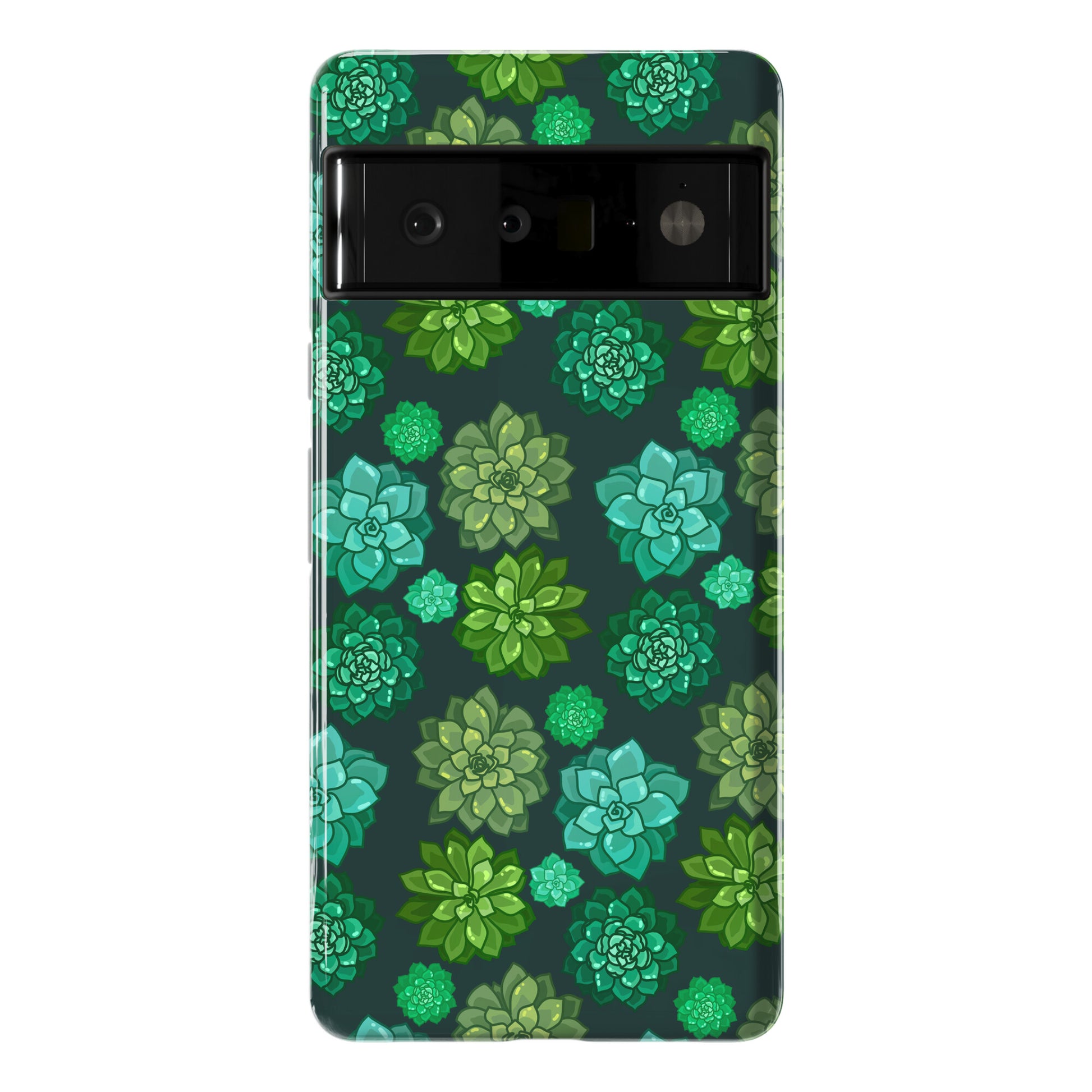 Green Succulent Pattern Phone Case