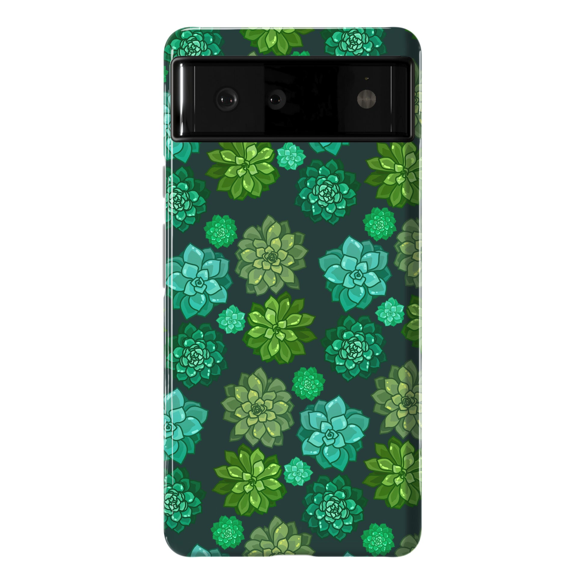 Green Succulent Pattern Phone Case