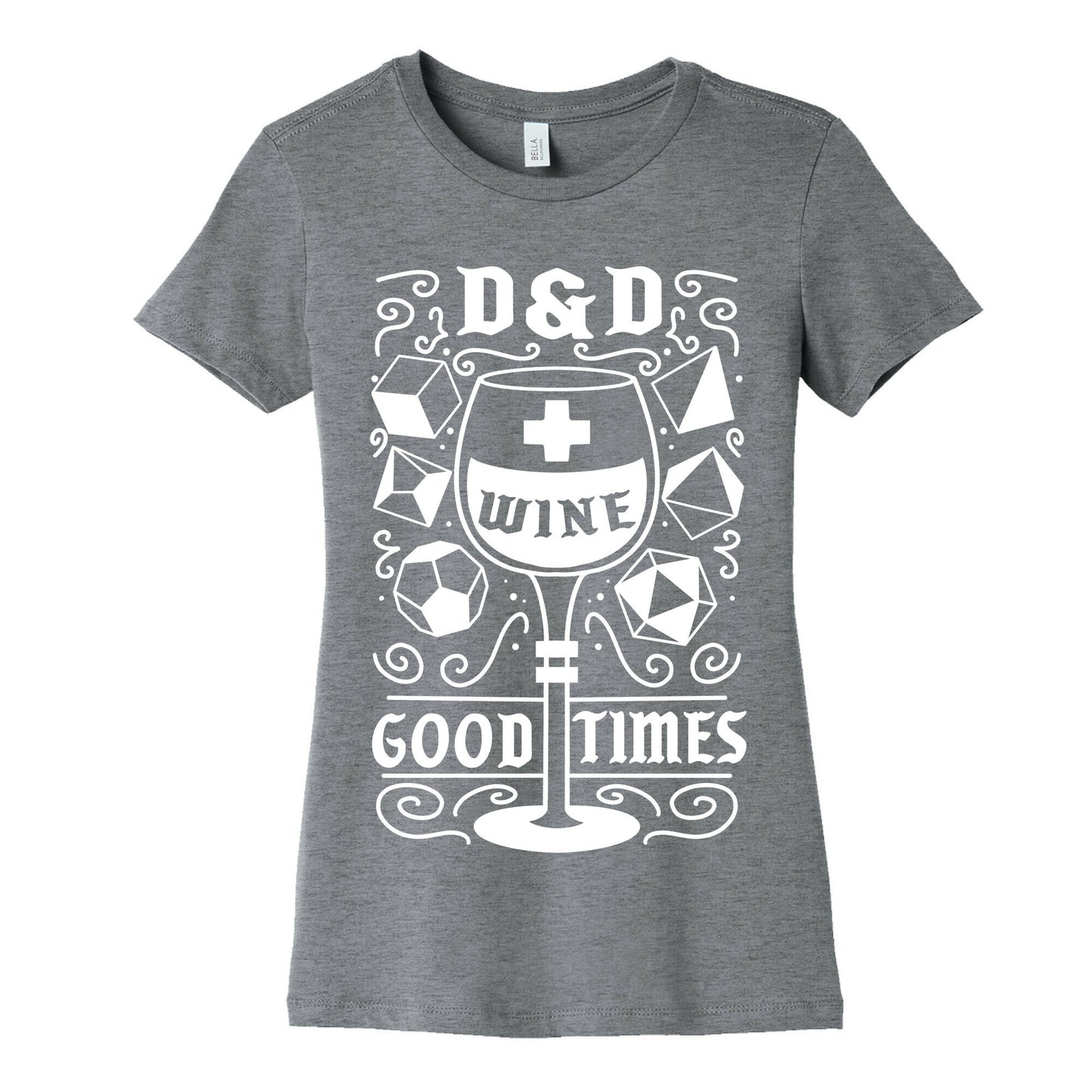 D&D + Wine = Good Times Women's Cotton Tee