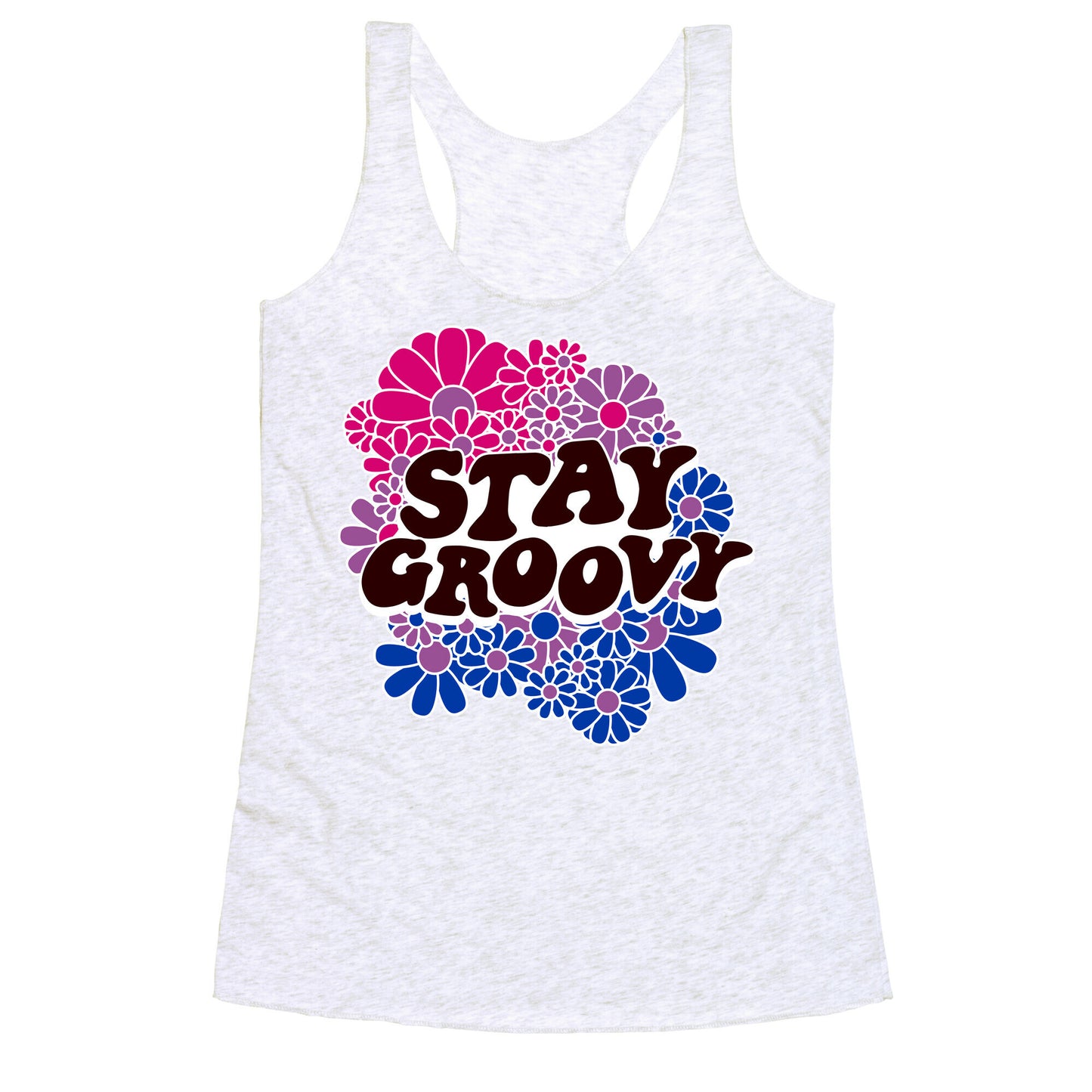 Stay Groovy (Bi Flag Colors) Racerback Tank